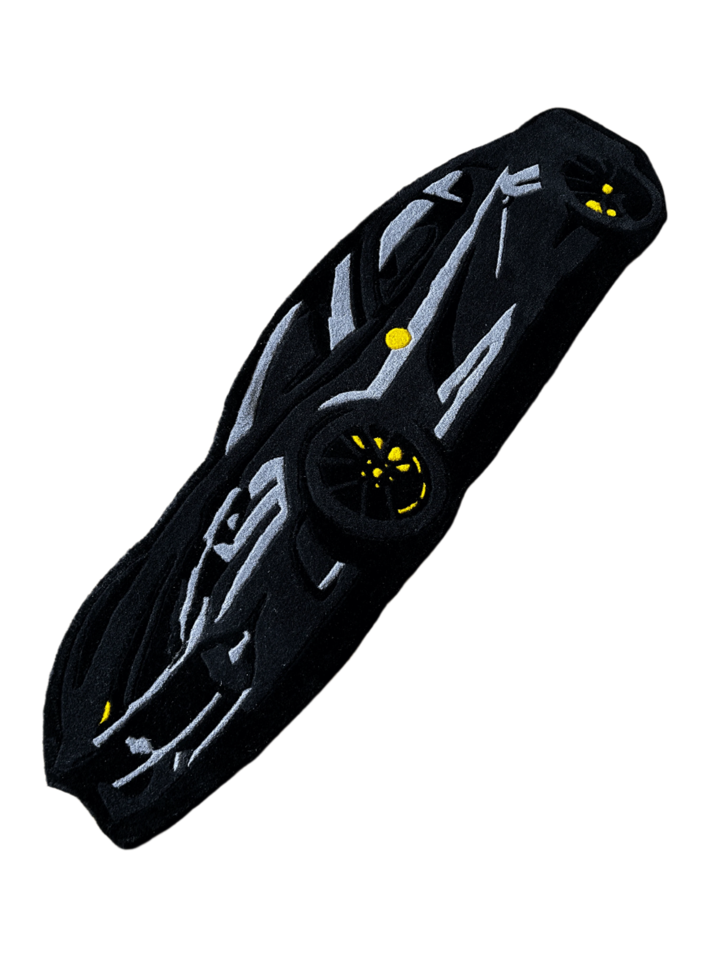 Black super Car Hand Tufted Custom Rug