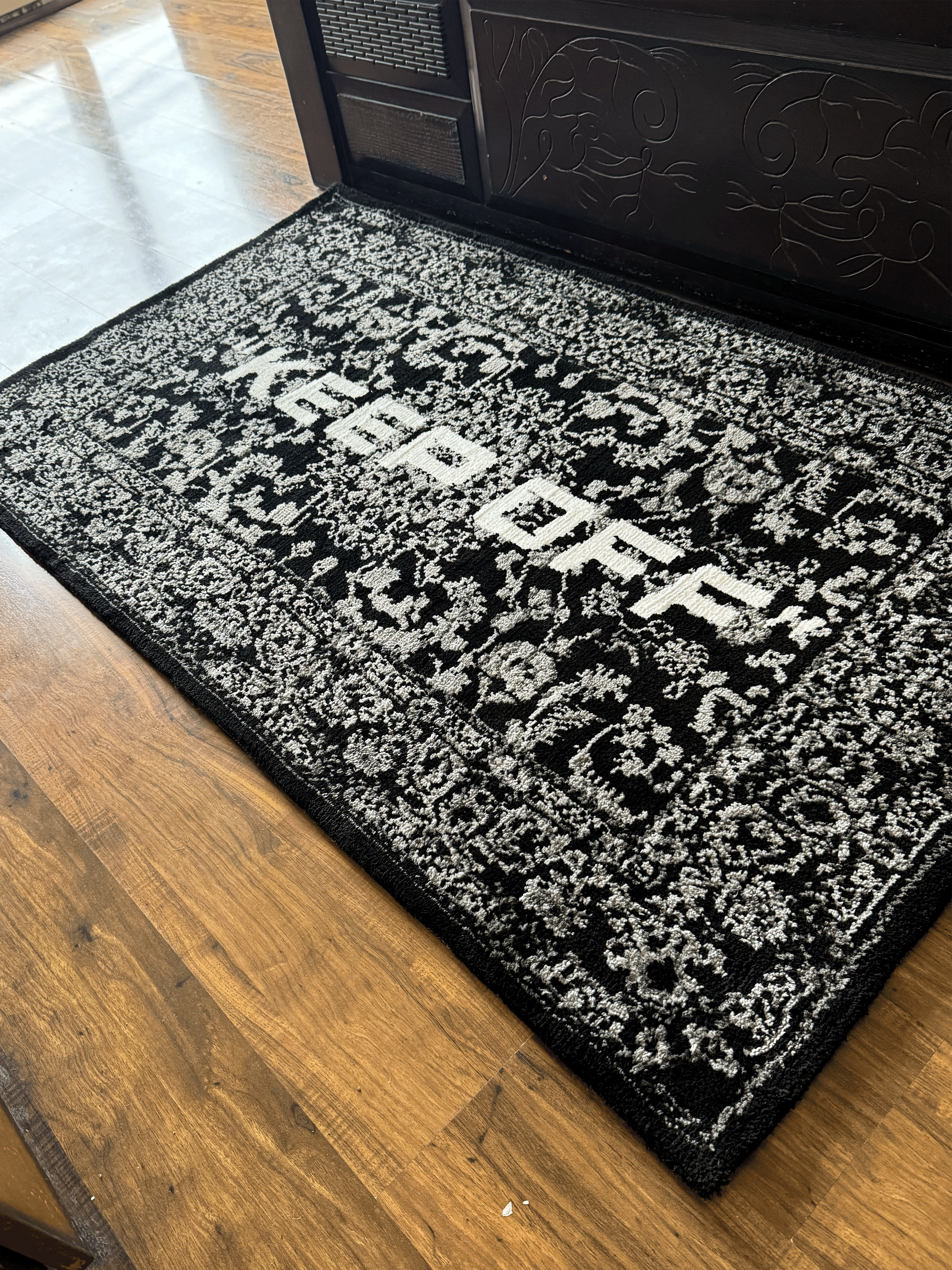 Keep Off Machine Made Custom Rug