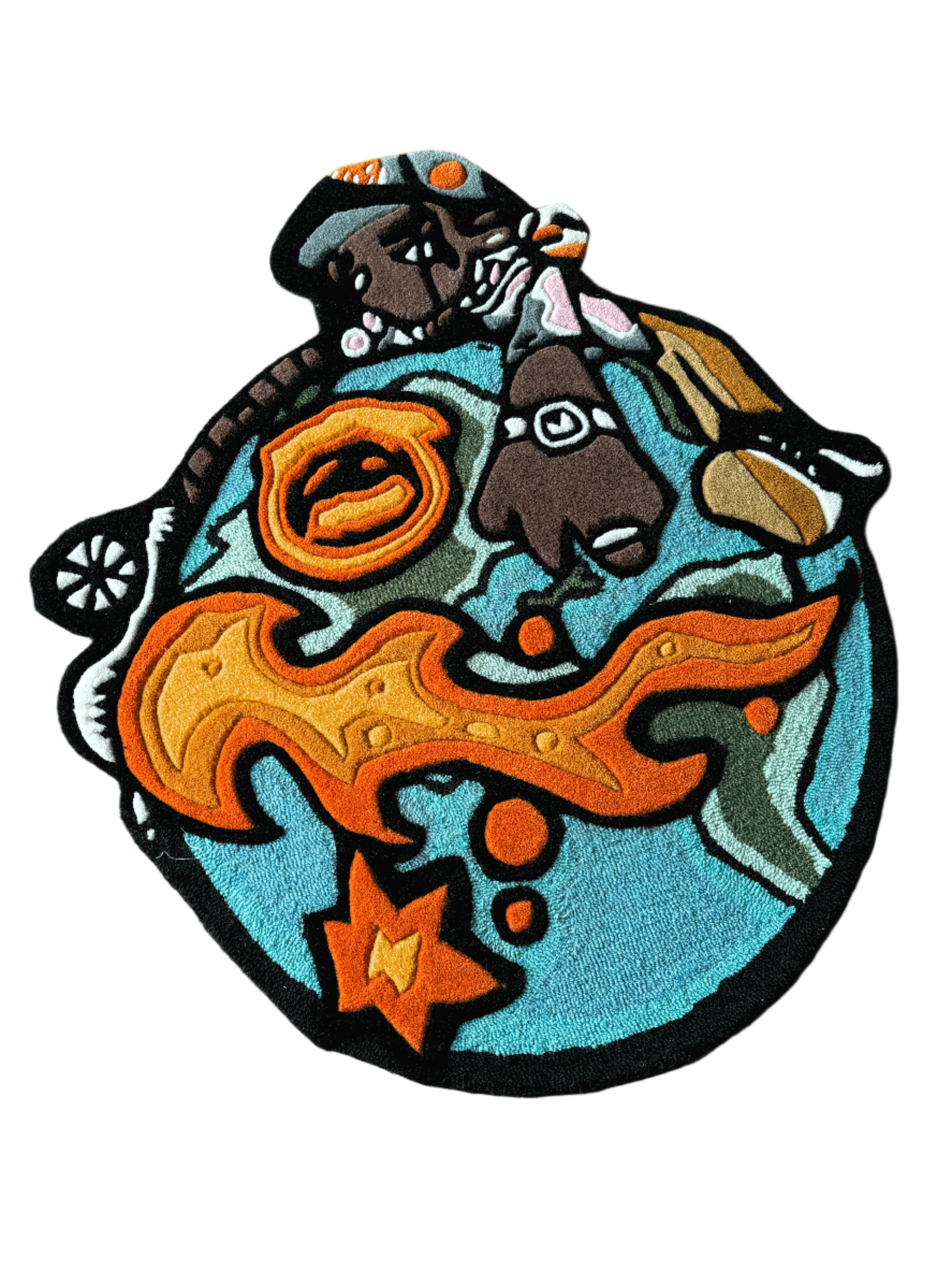 Travis world logo Custom Rug