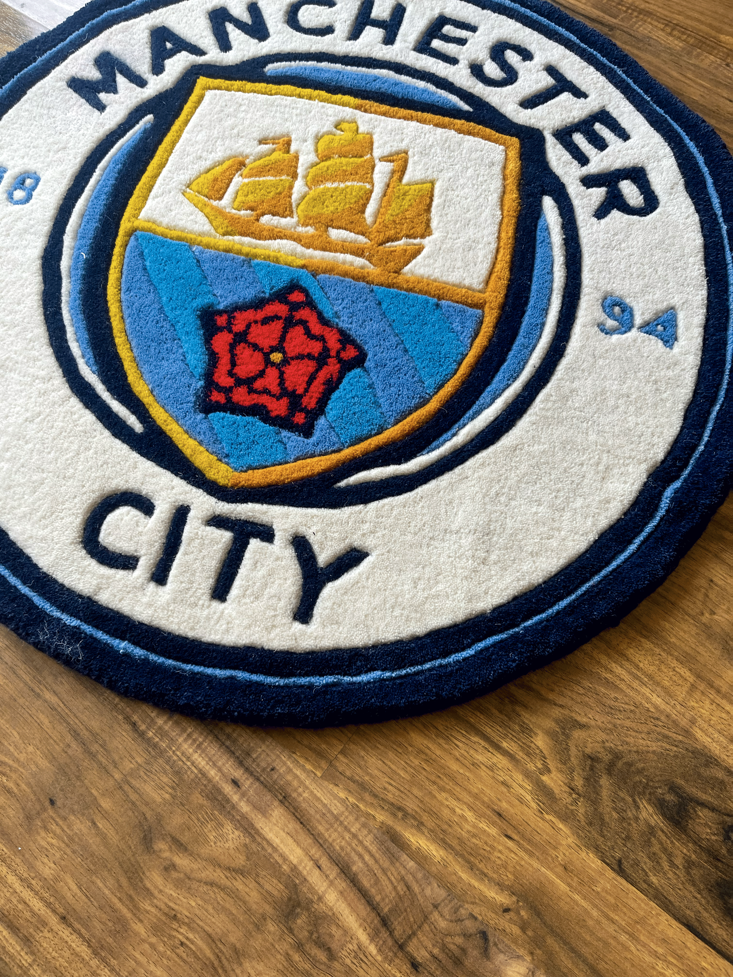 Man City fan Art Custom Rug