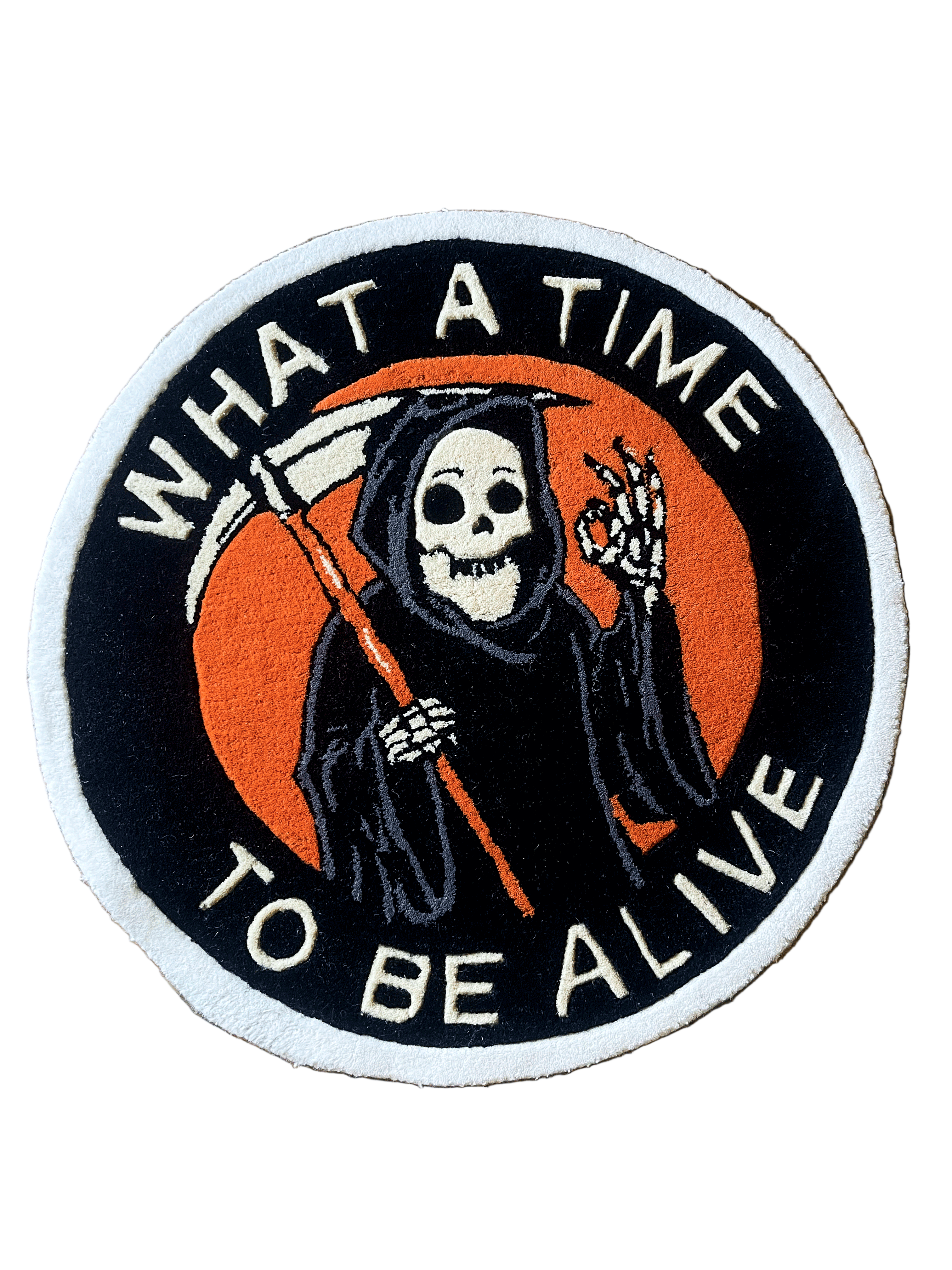 Time to Be Alive Hand Tufted Custom Rug by The Drip Co.