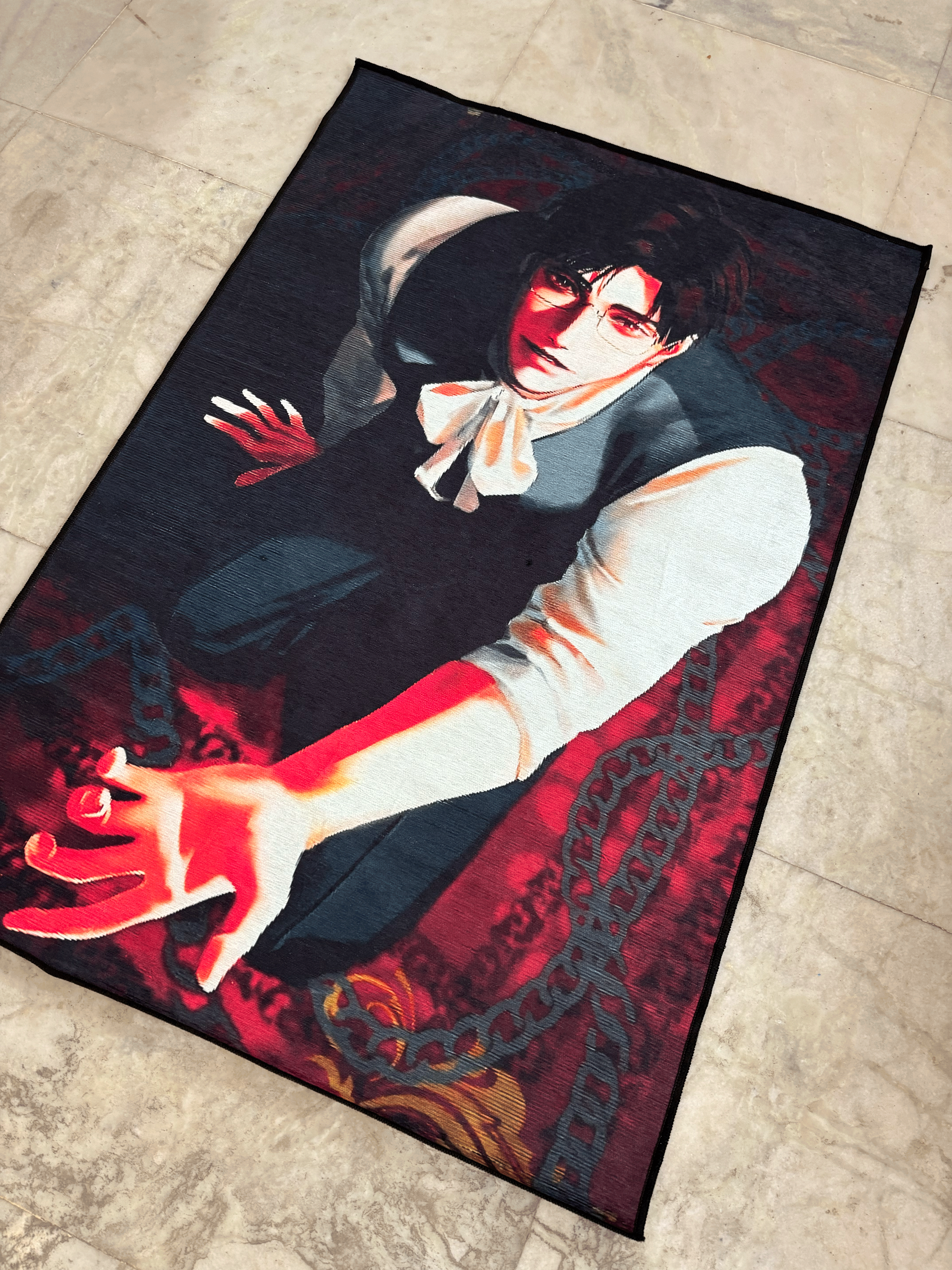 Servant sitting Washable Custom Rug