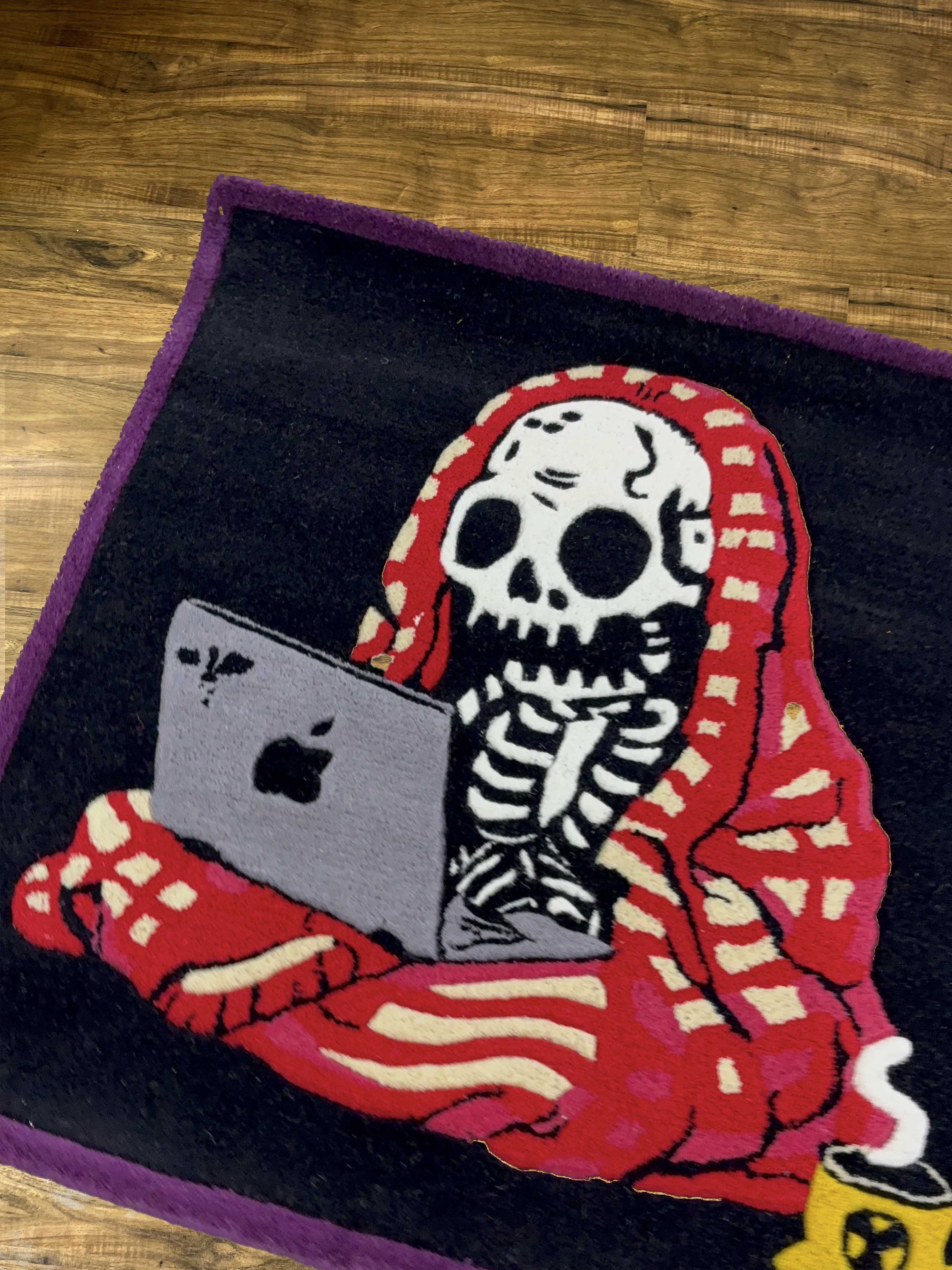 Skull working Hand Tufted Custom Rug