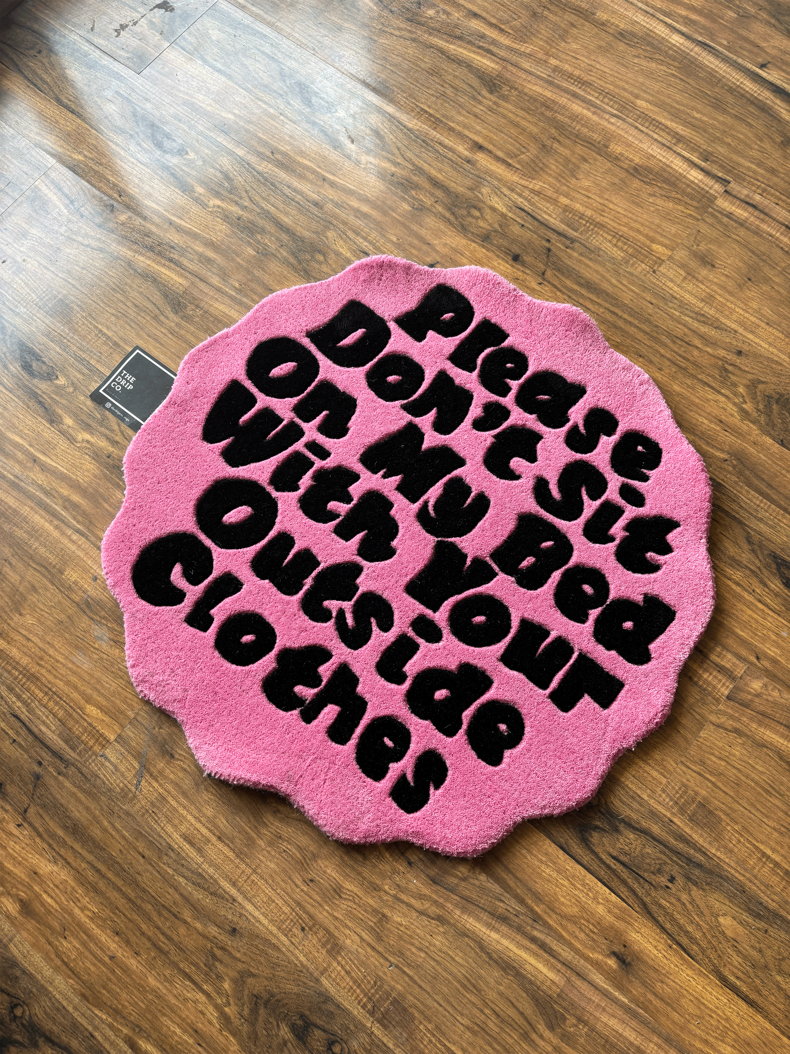Please don't sit on my bed tufted Custom Rug