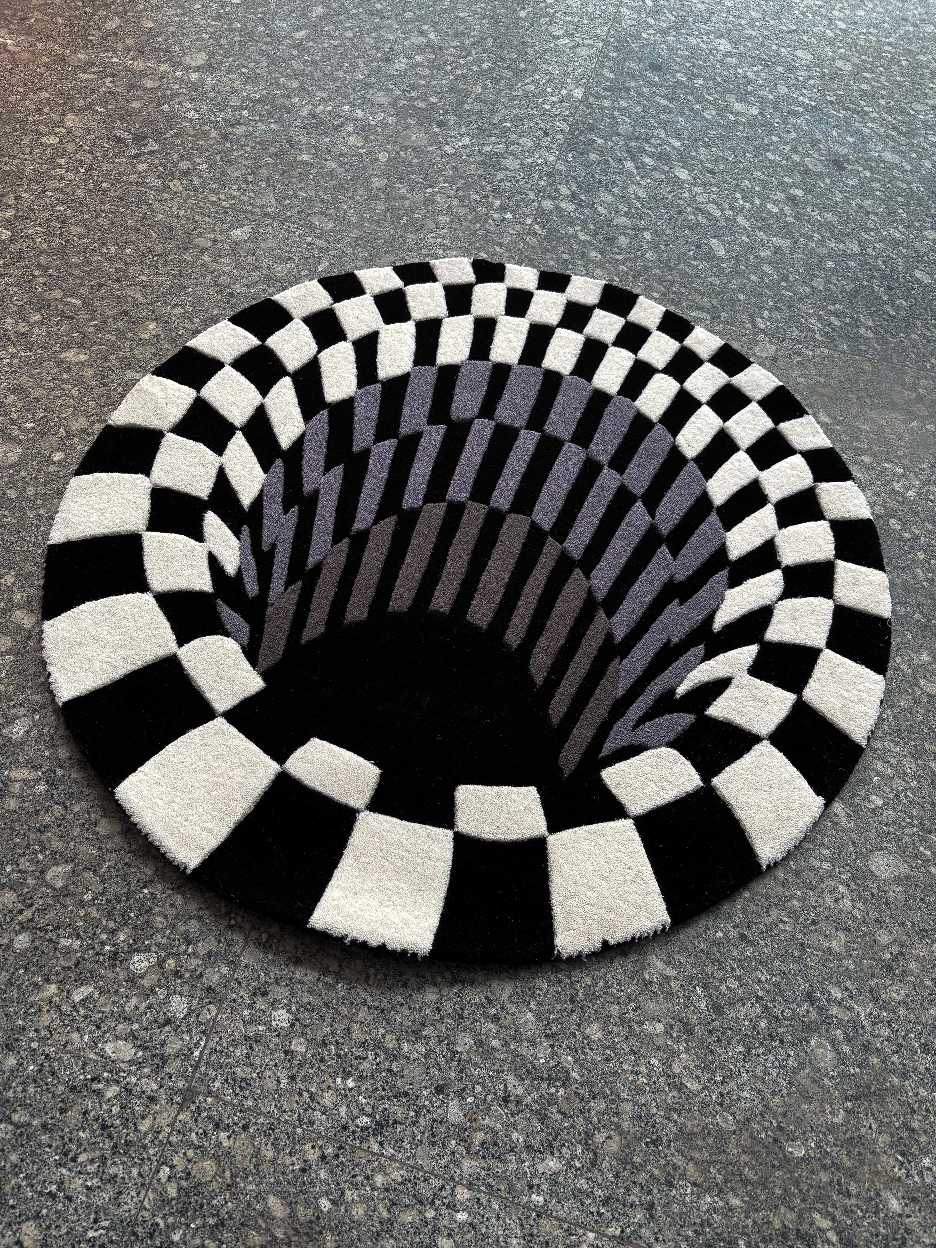 Black Hole Tufted Custom Rug