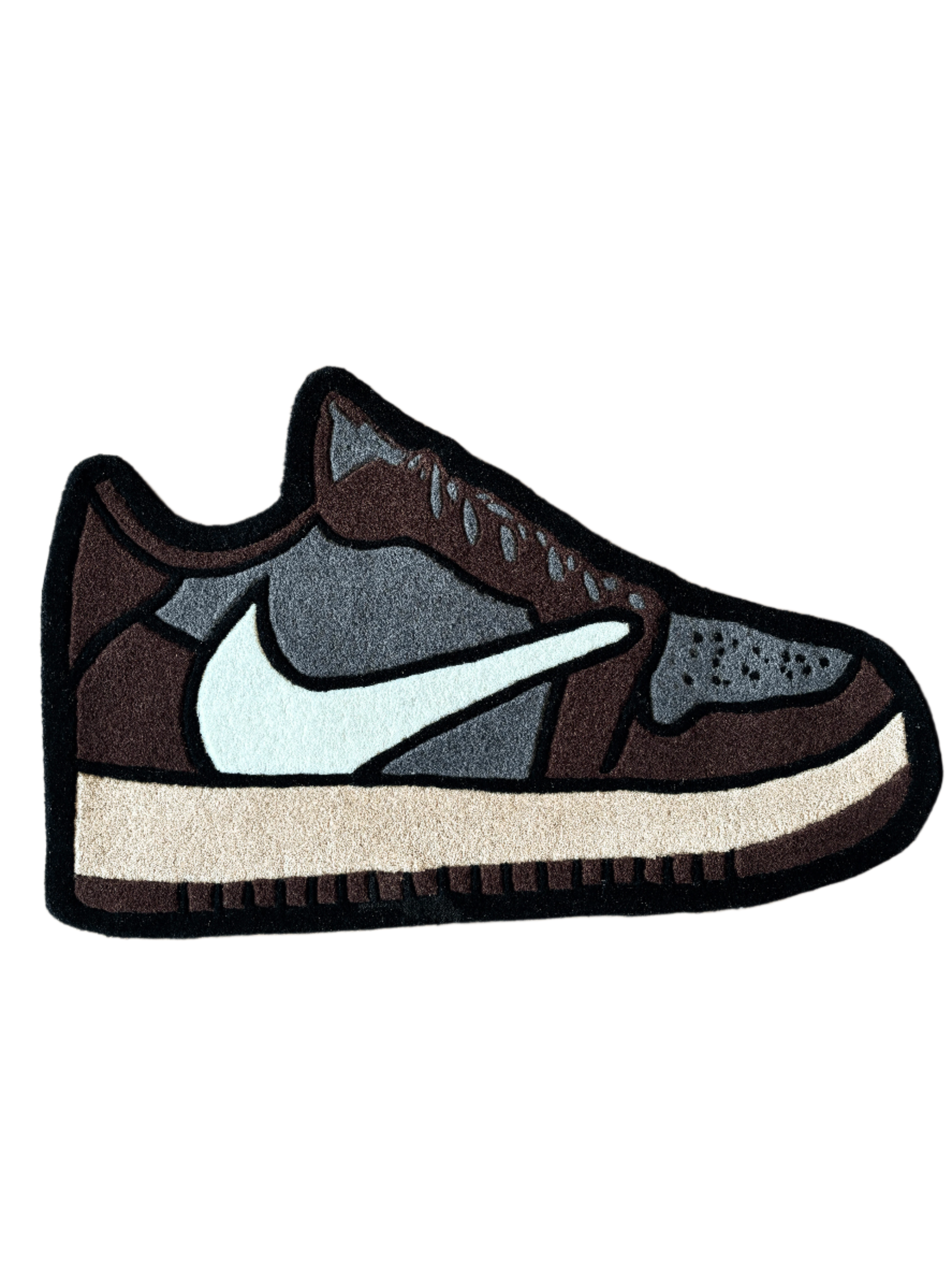 Brown Sneaker Hand Tufted Custom Rug by The Drip Co.