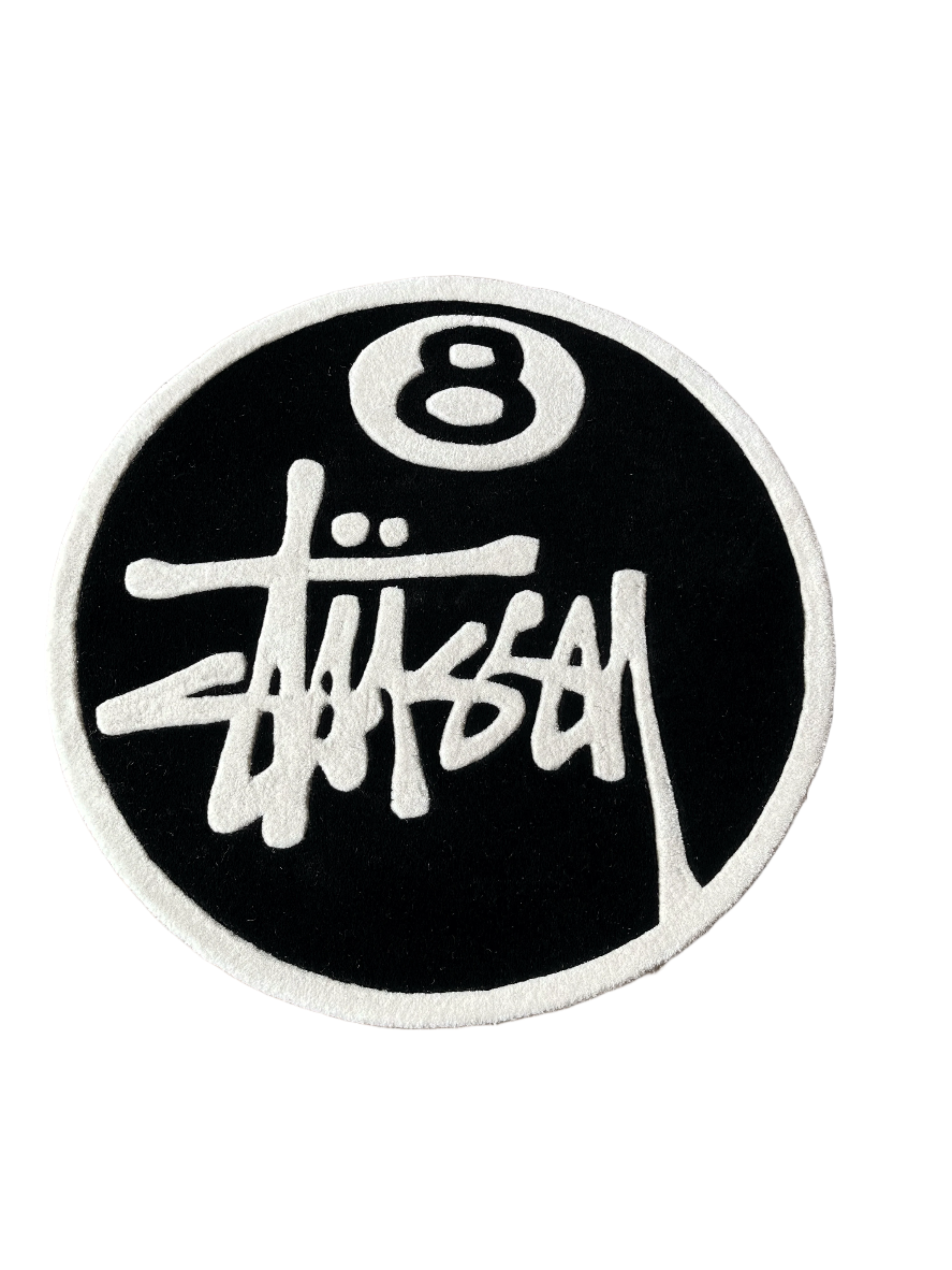 8 Ball text Hand Tufted Custom Rug by The Drip Co.