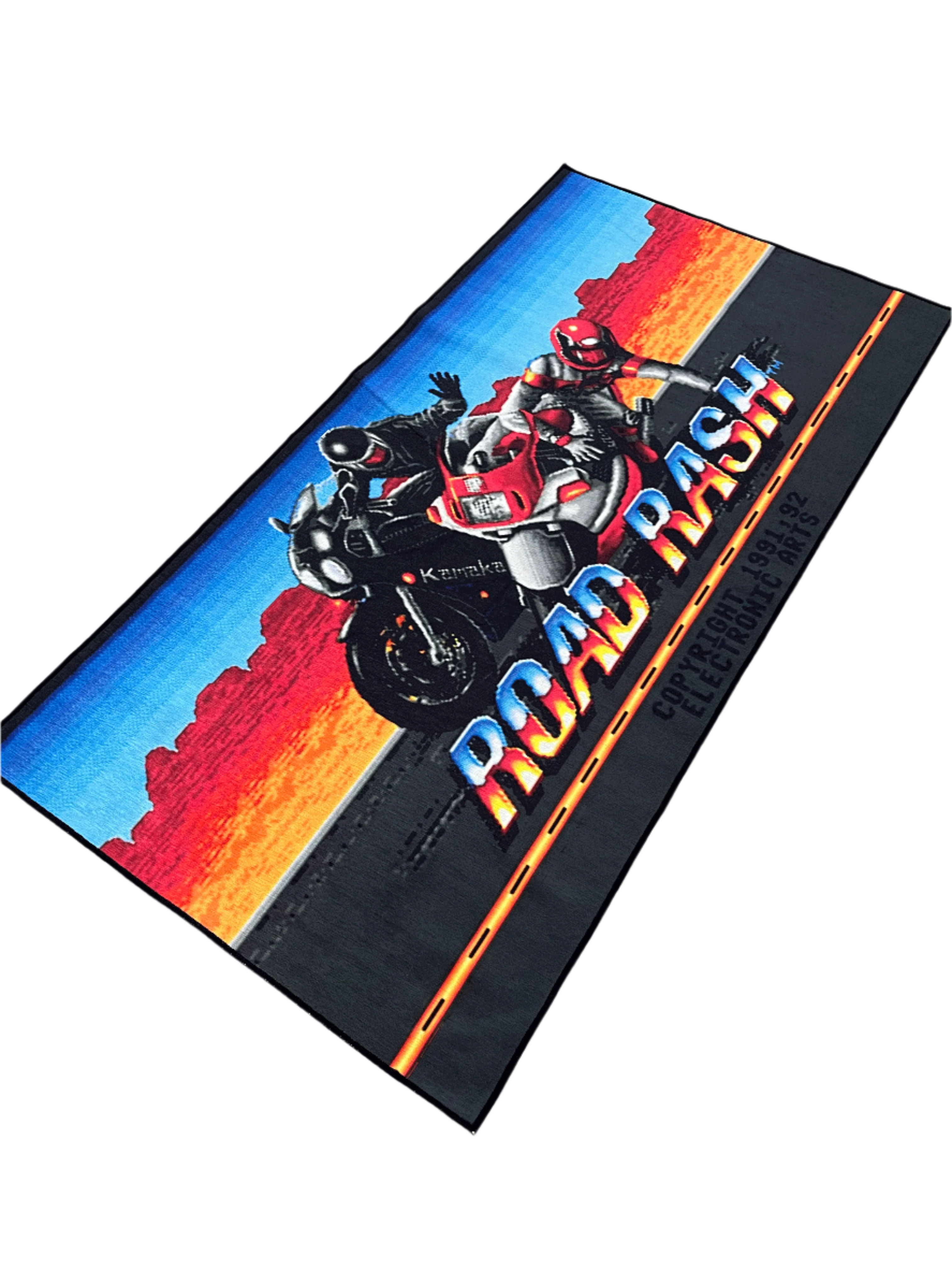 Road Rash Printed Washable Custom Rug