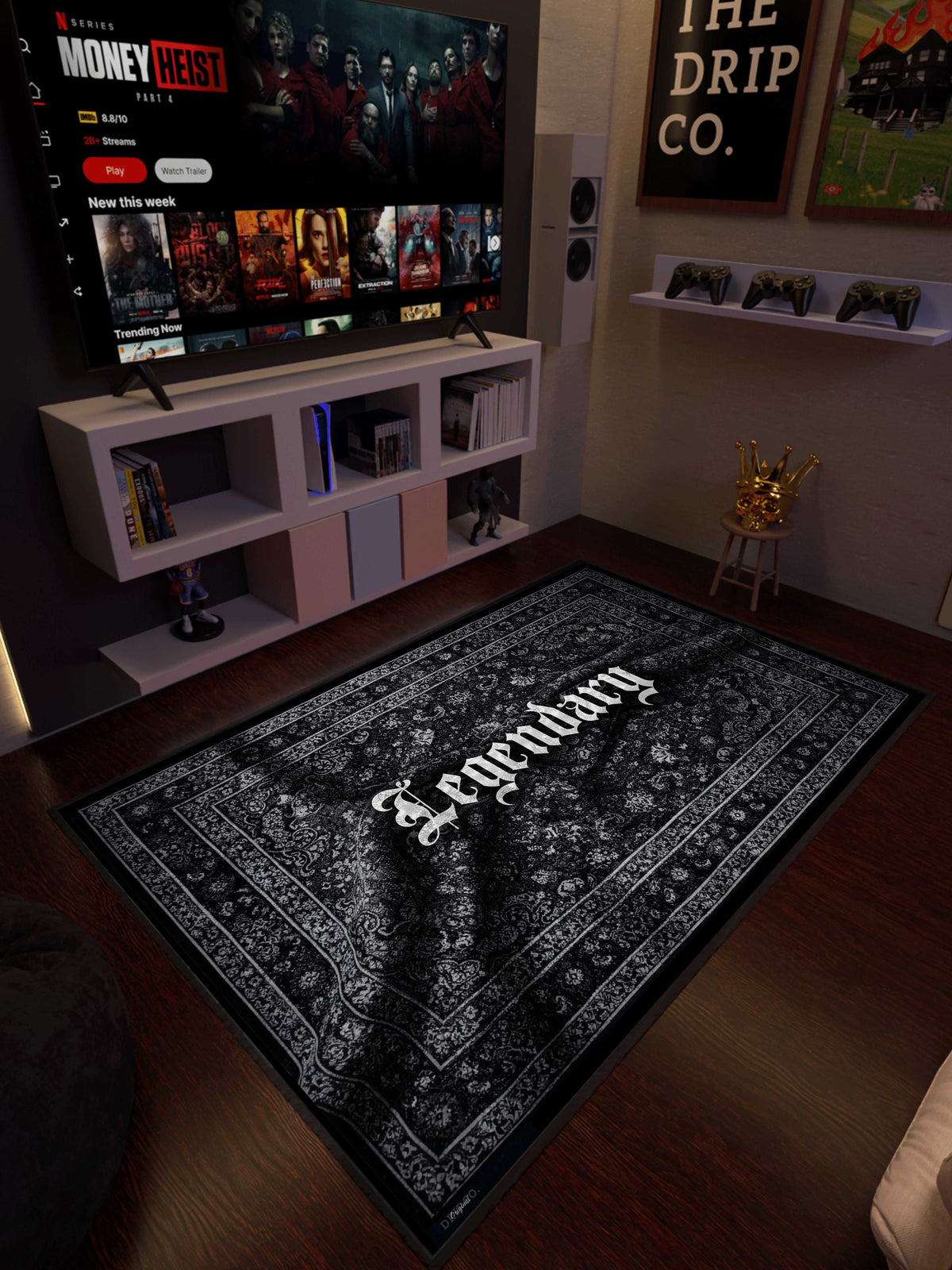 Legendary traditional design Washable Custom Rug