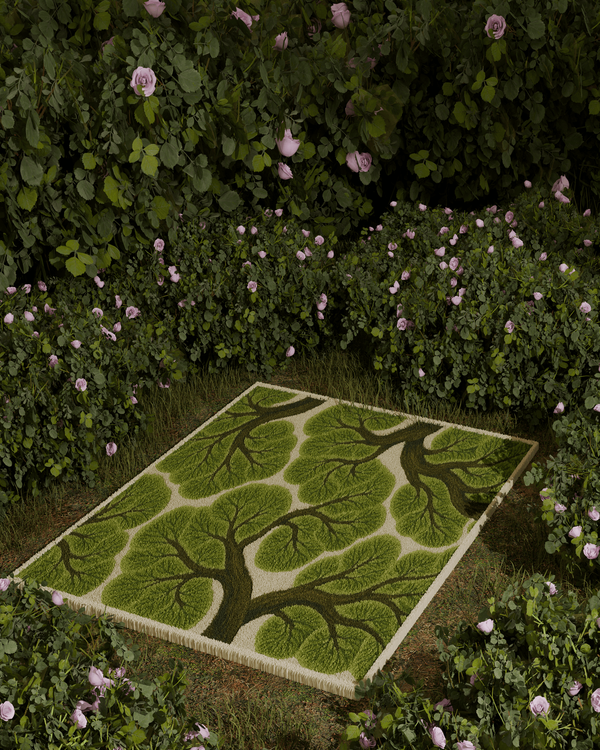 Forest trees emotion Tufted Custom Rug