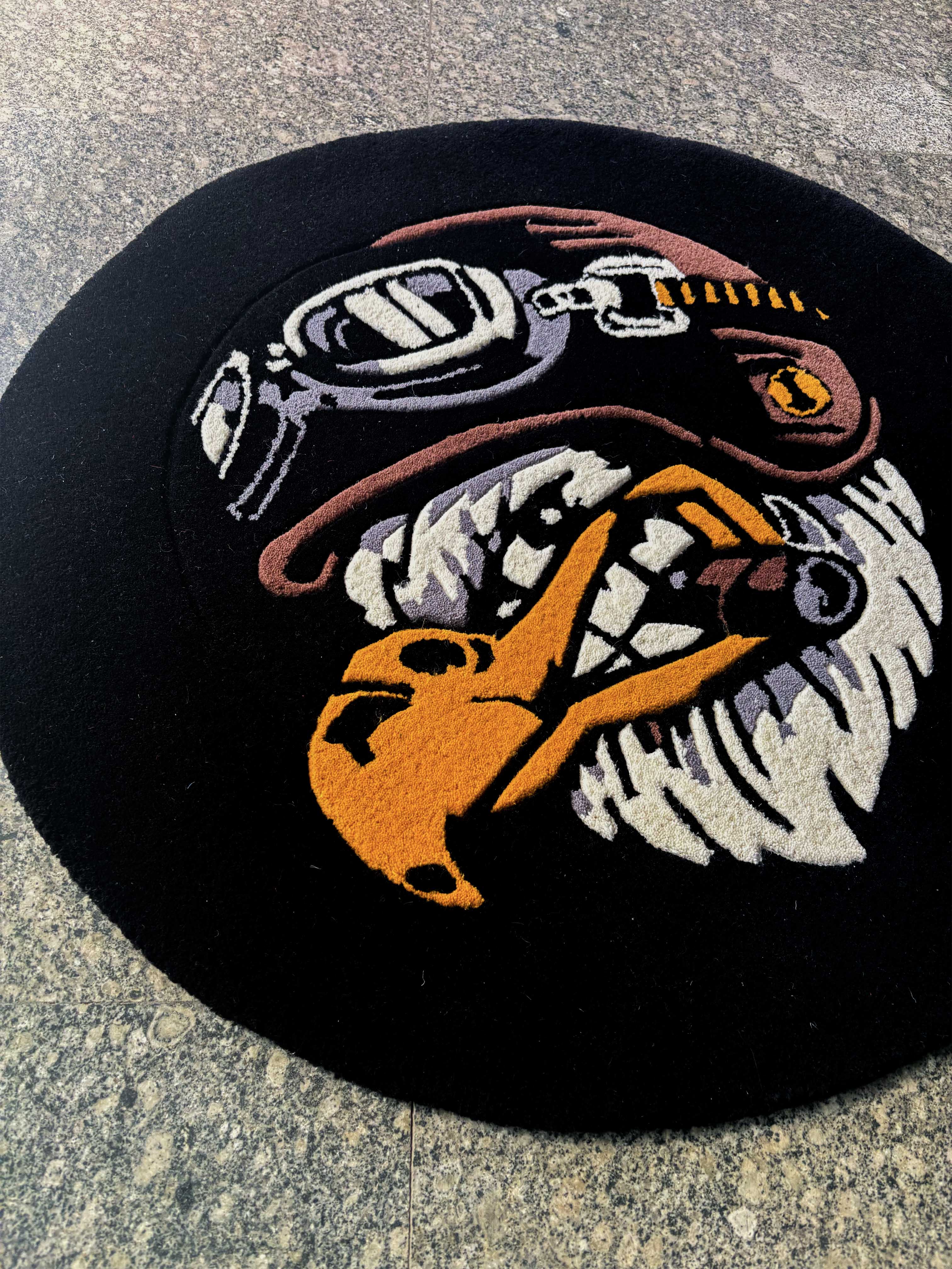 Eagle biker Hand Tufted Custom Rug