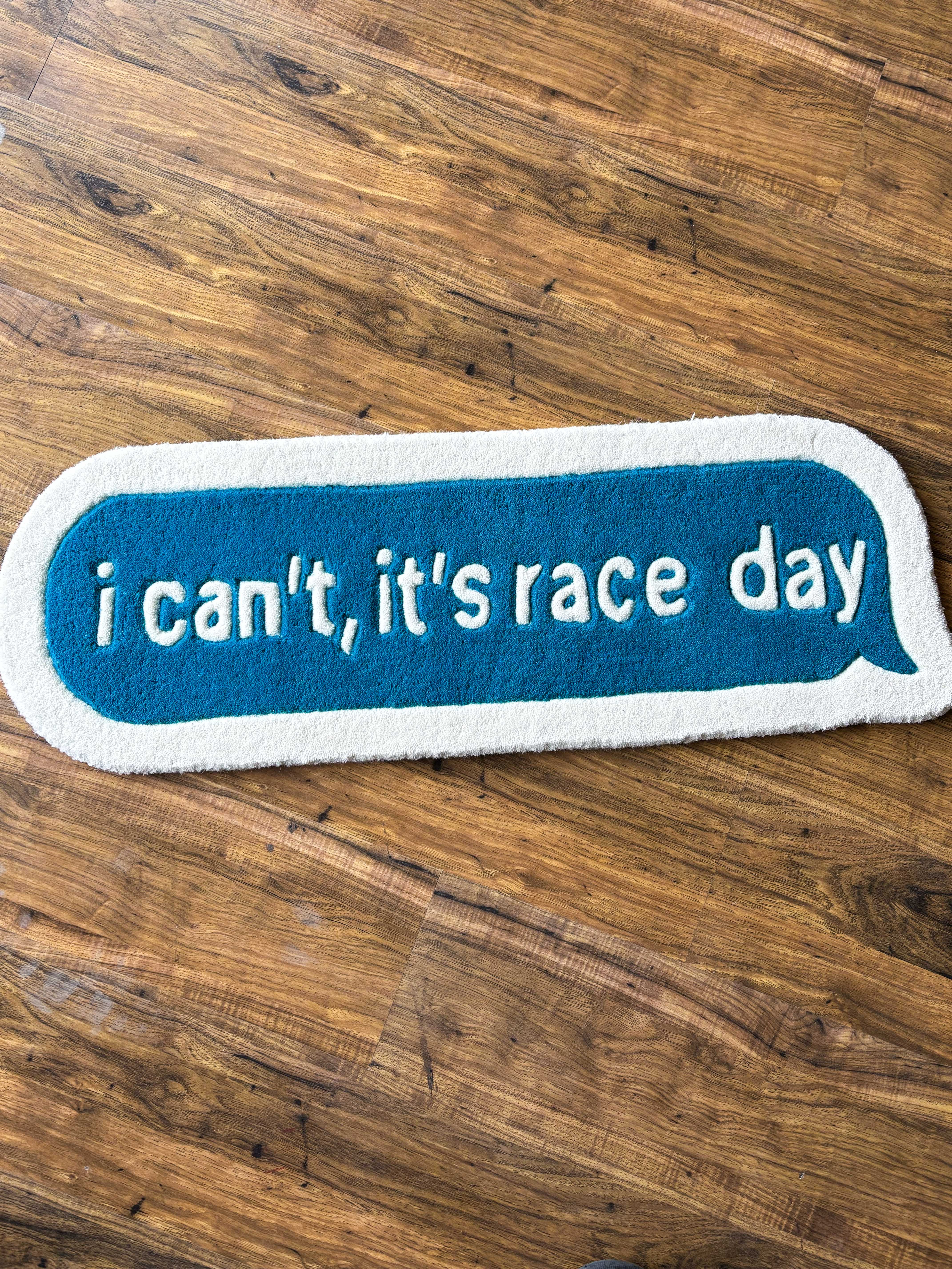 Its Race day F1 Hand tufted Custom Rug