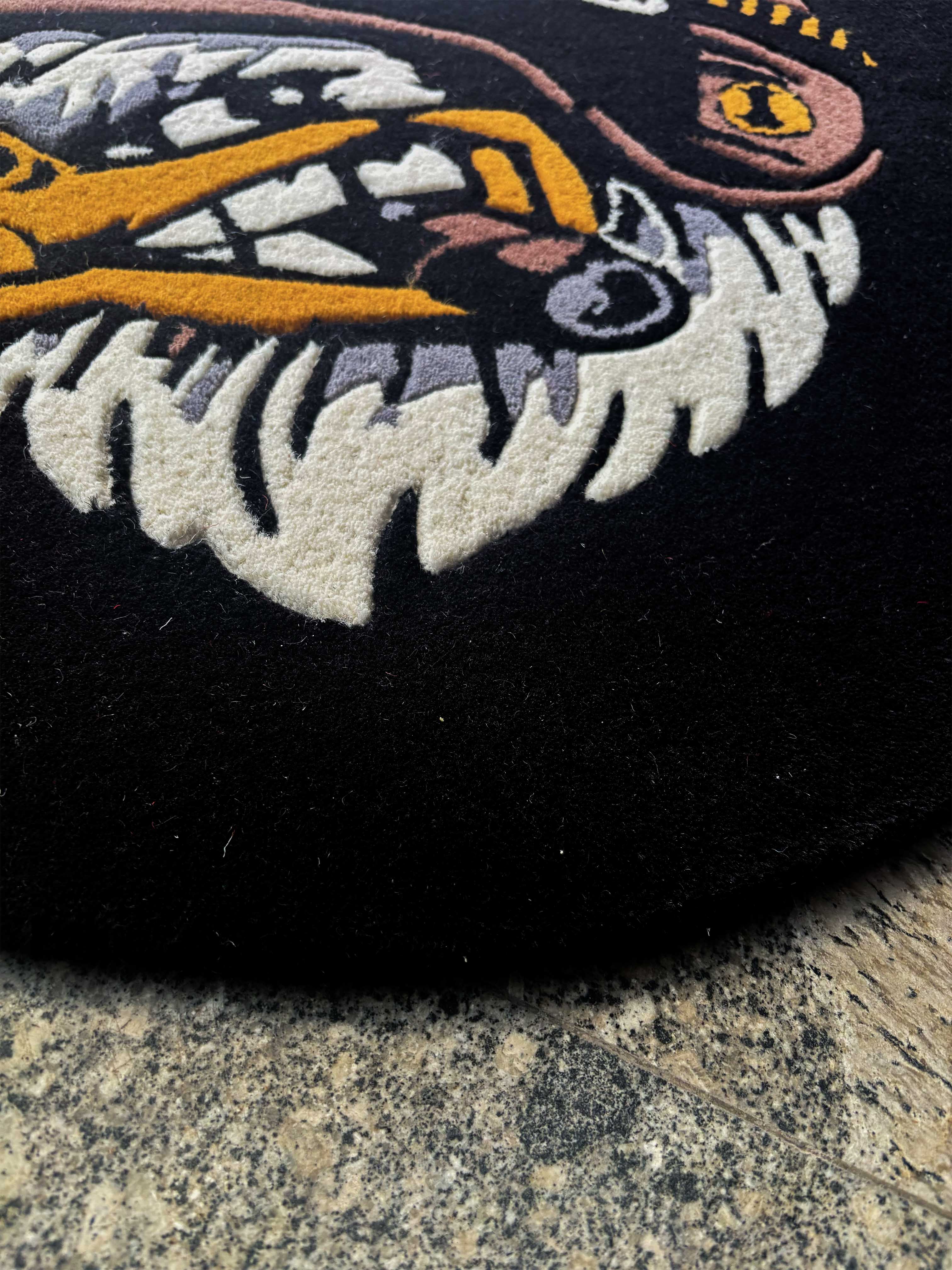 Eagle biker Hand Tufted Custom Rug