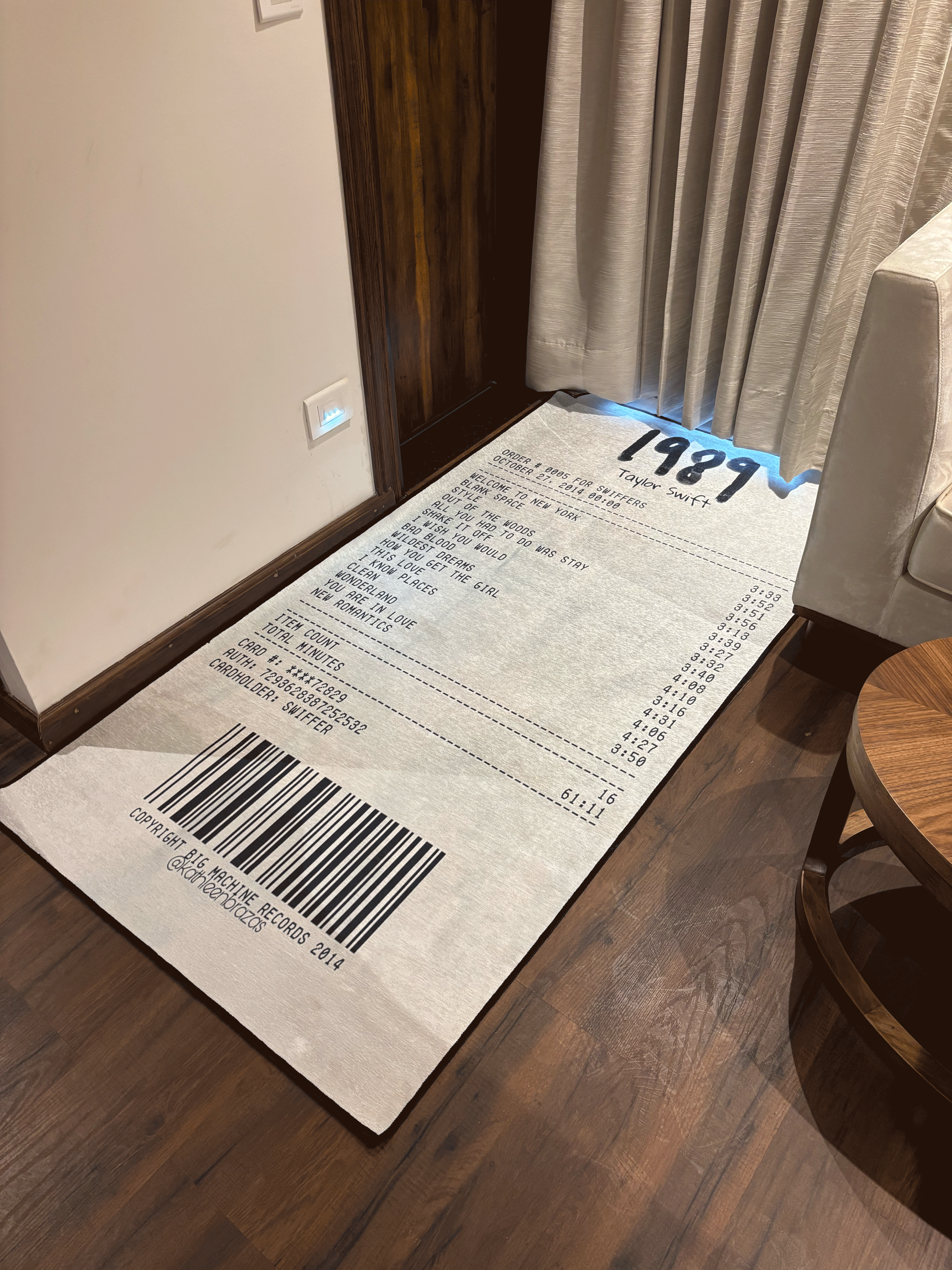 taylor swift music album Washable Custom Rug