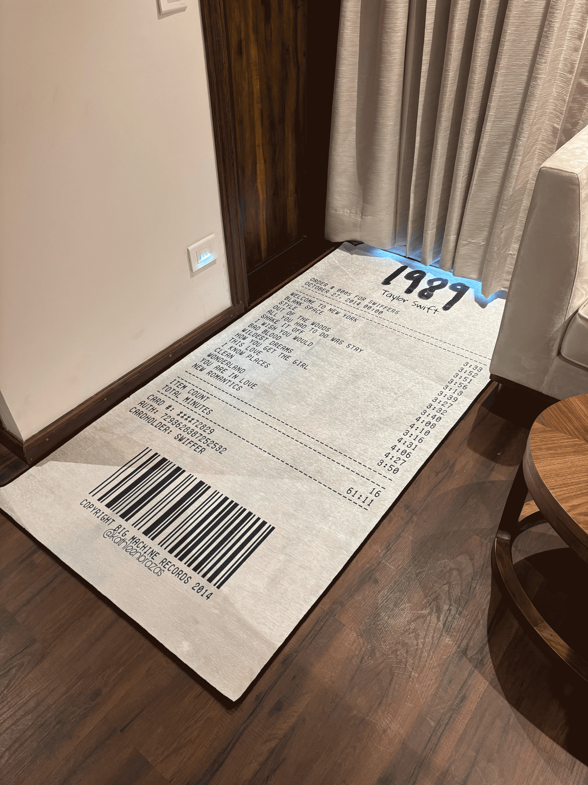 taylor swift music album Washable Custom Rug