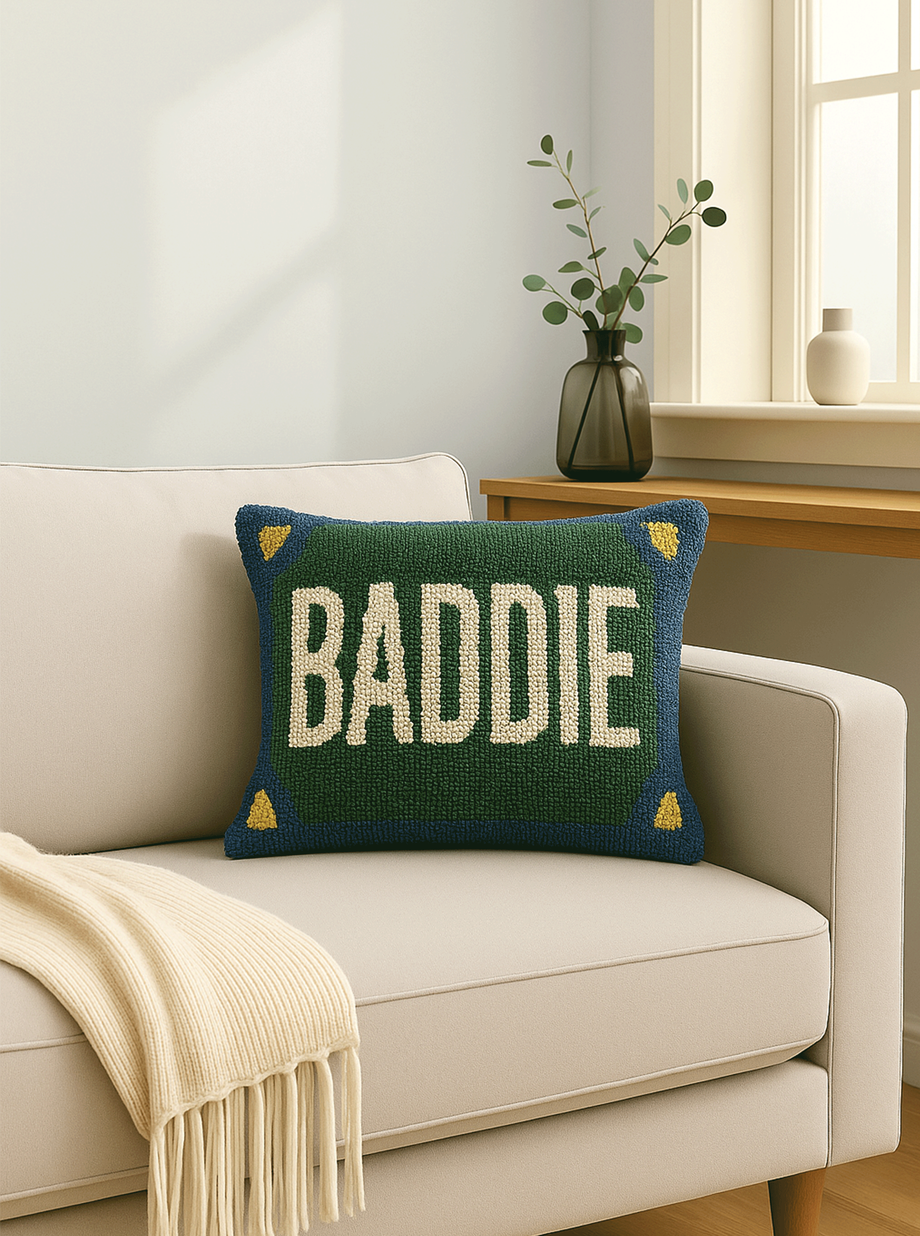 Baddie cushion cover