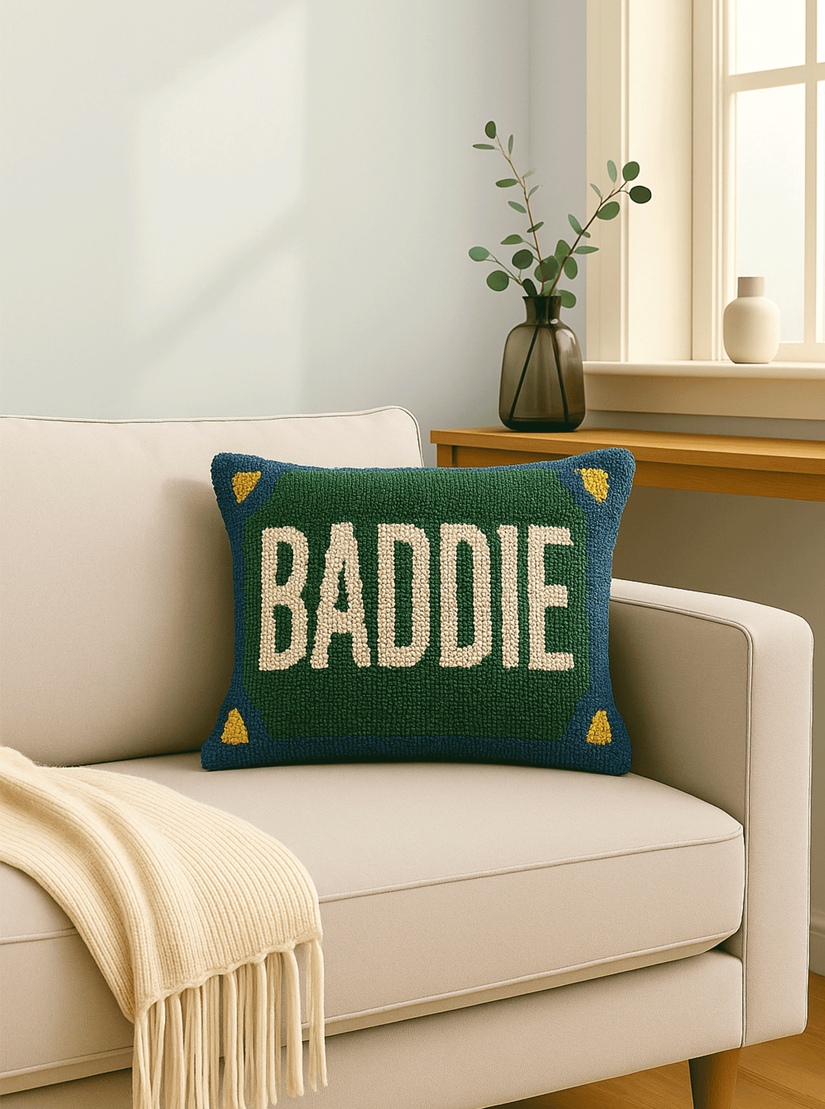 Baddie cushion cover