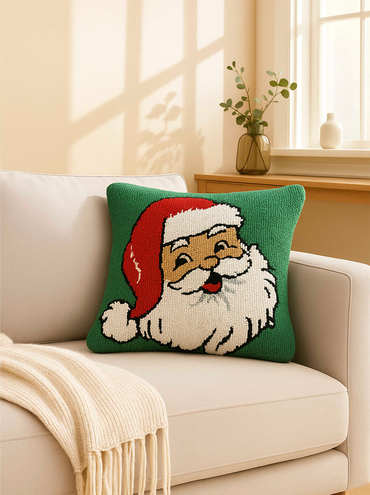 Santa Green cushion cover