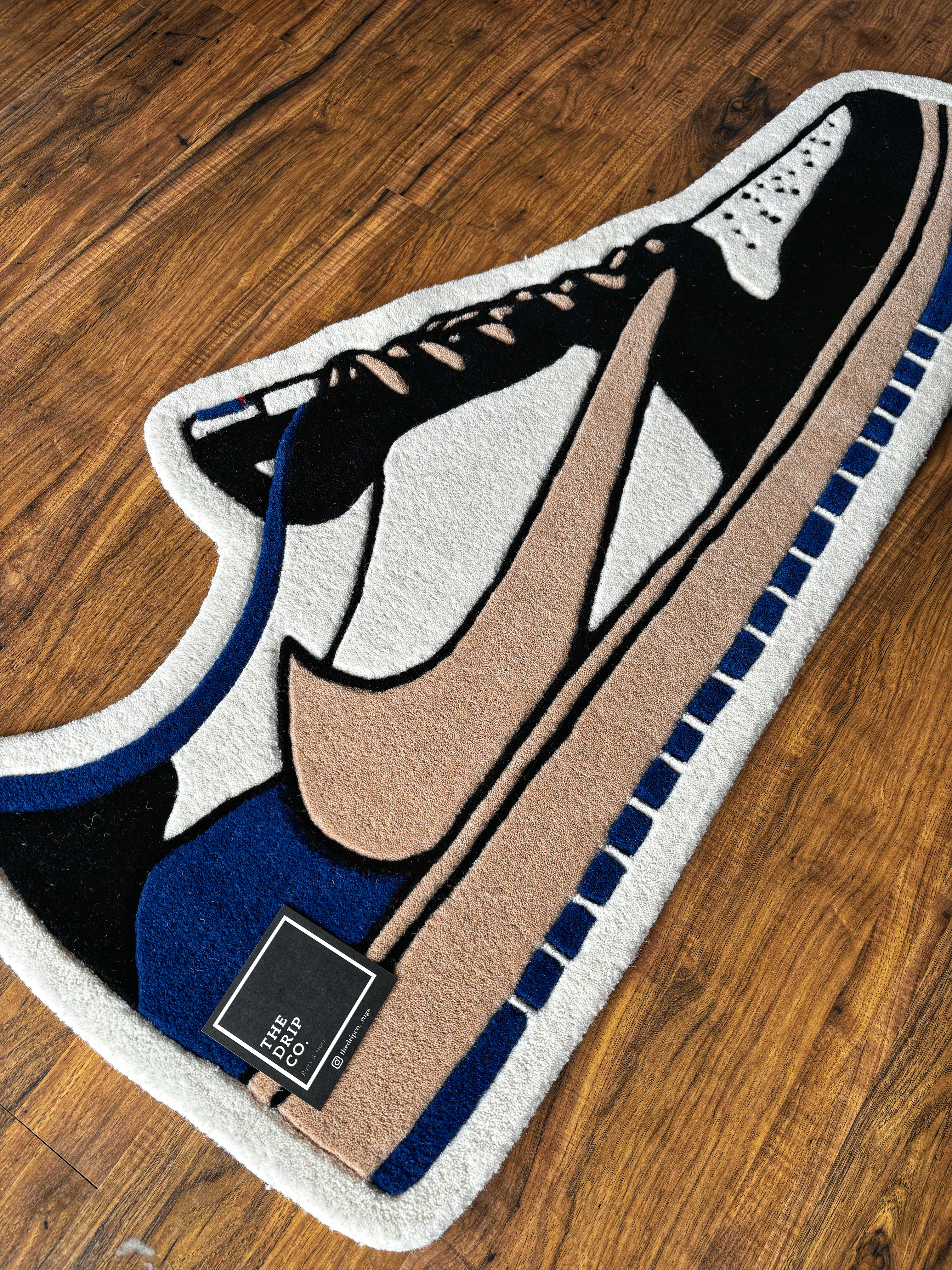 Blue Custom Shoe Rug
