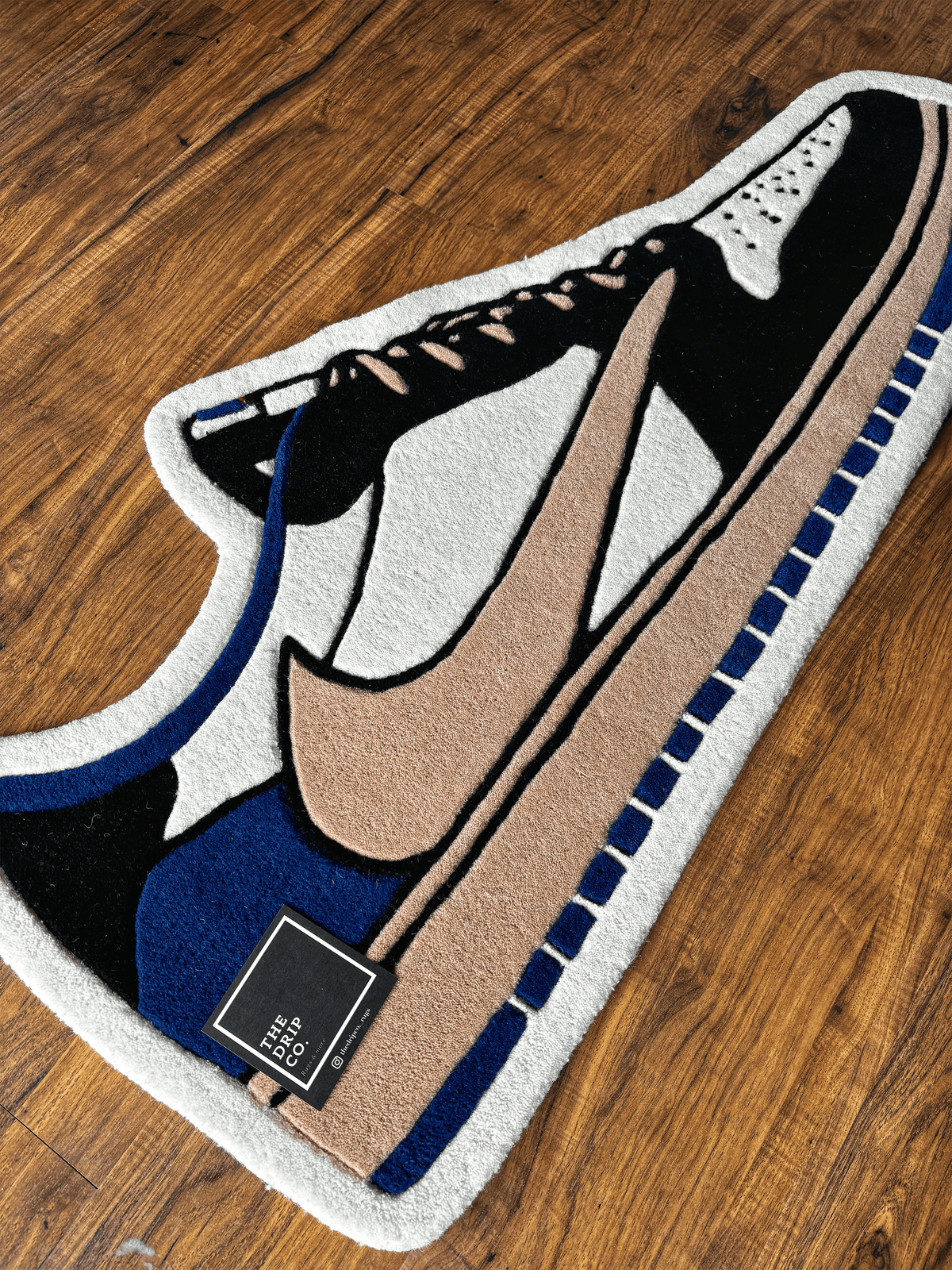 Blue Custom Shoe Rug