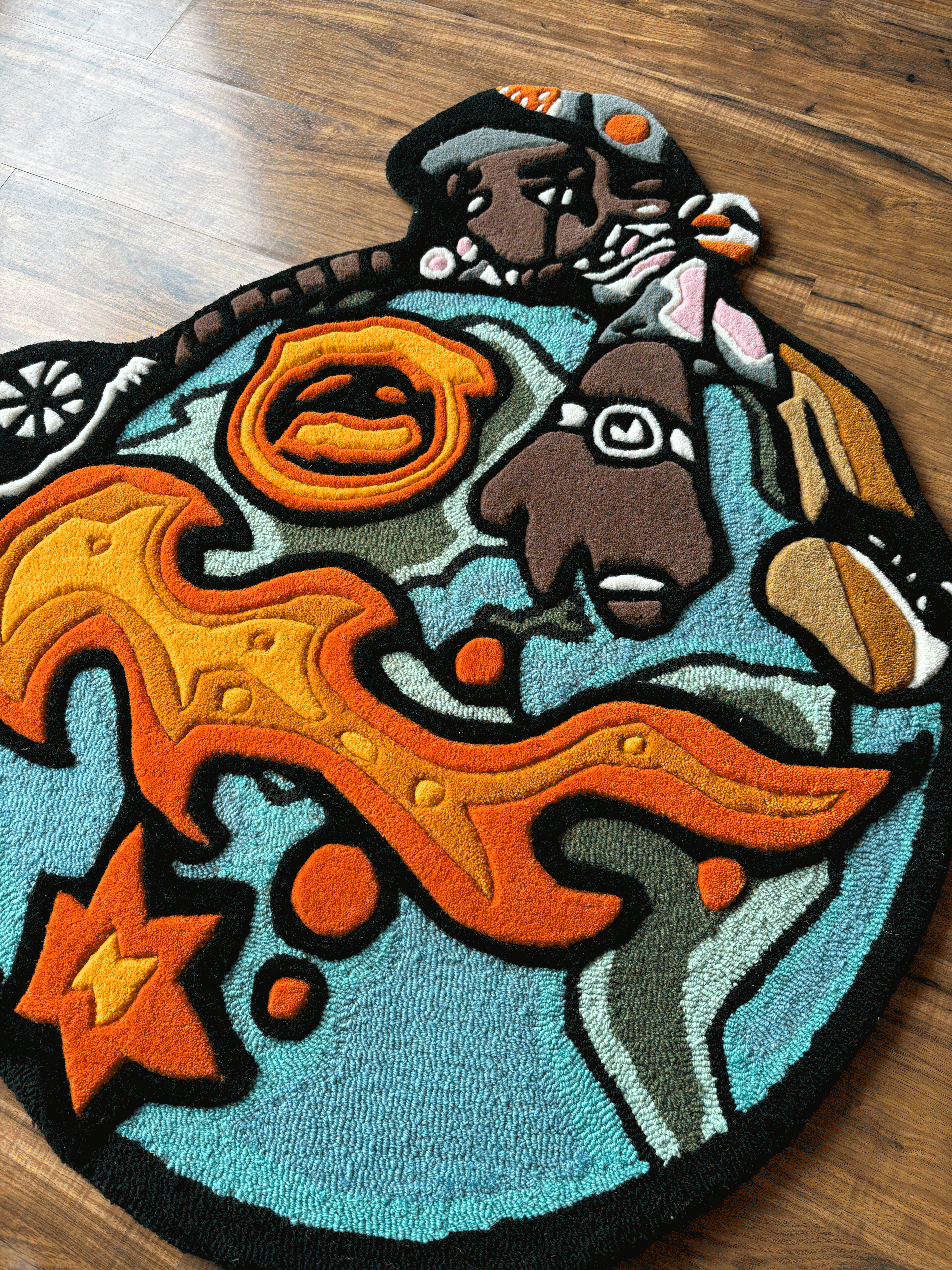 Travis world logo Custom Rug