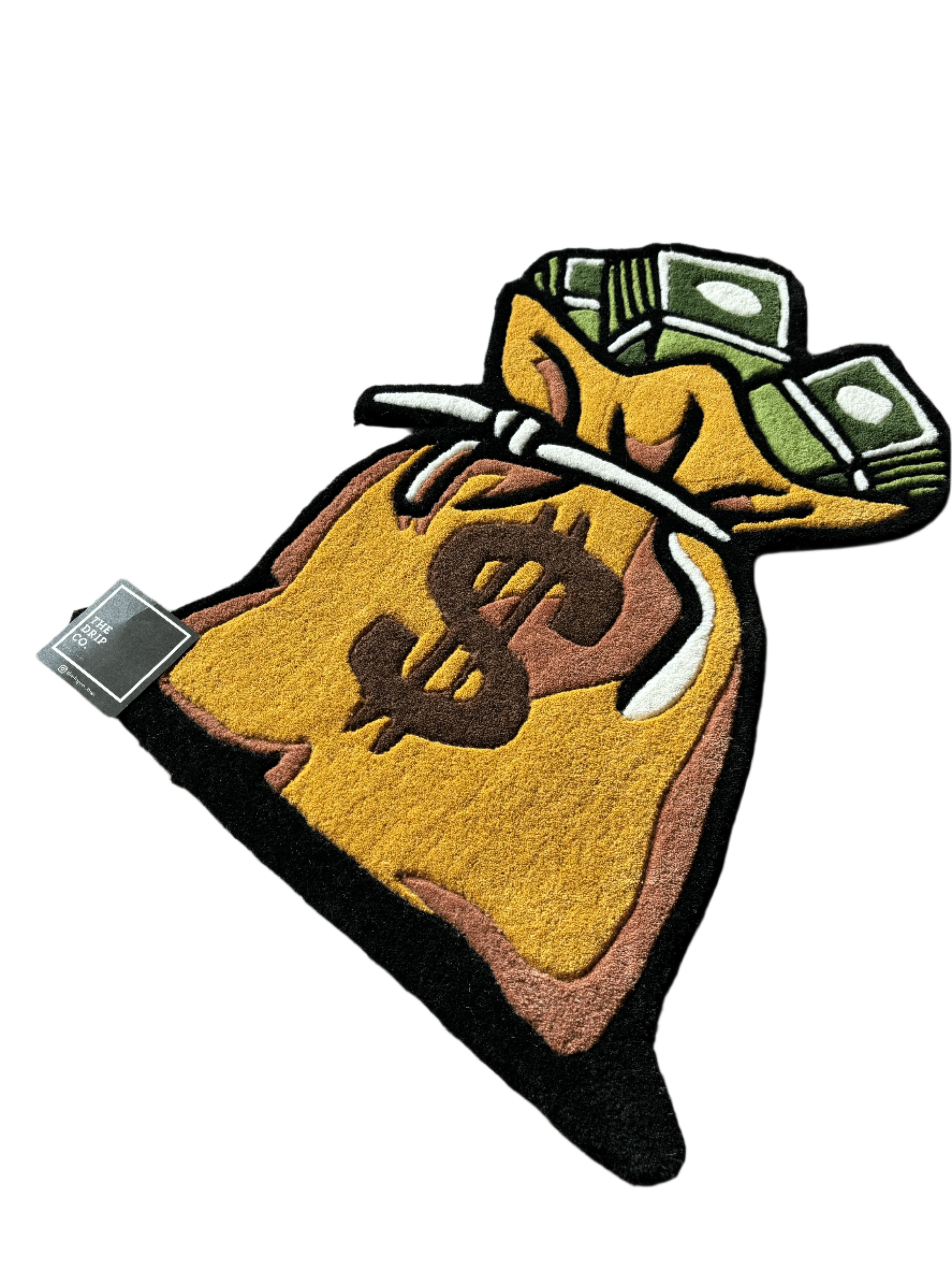 Yellow Dollar Bag Hand tufted Custom Rug