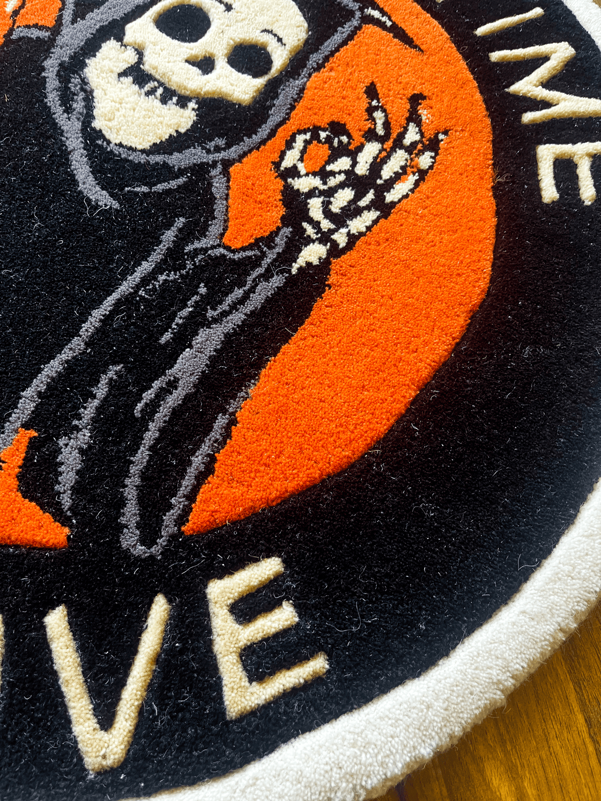 Time to Be Alive Hand Tufted Custom Rug by The Drip Co.