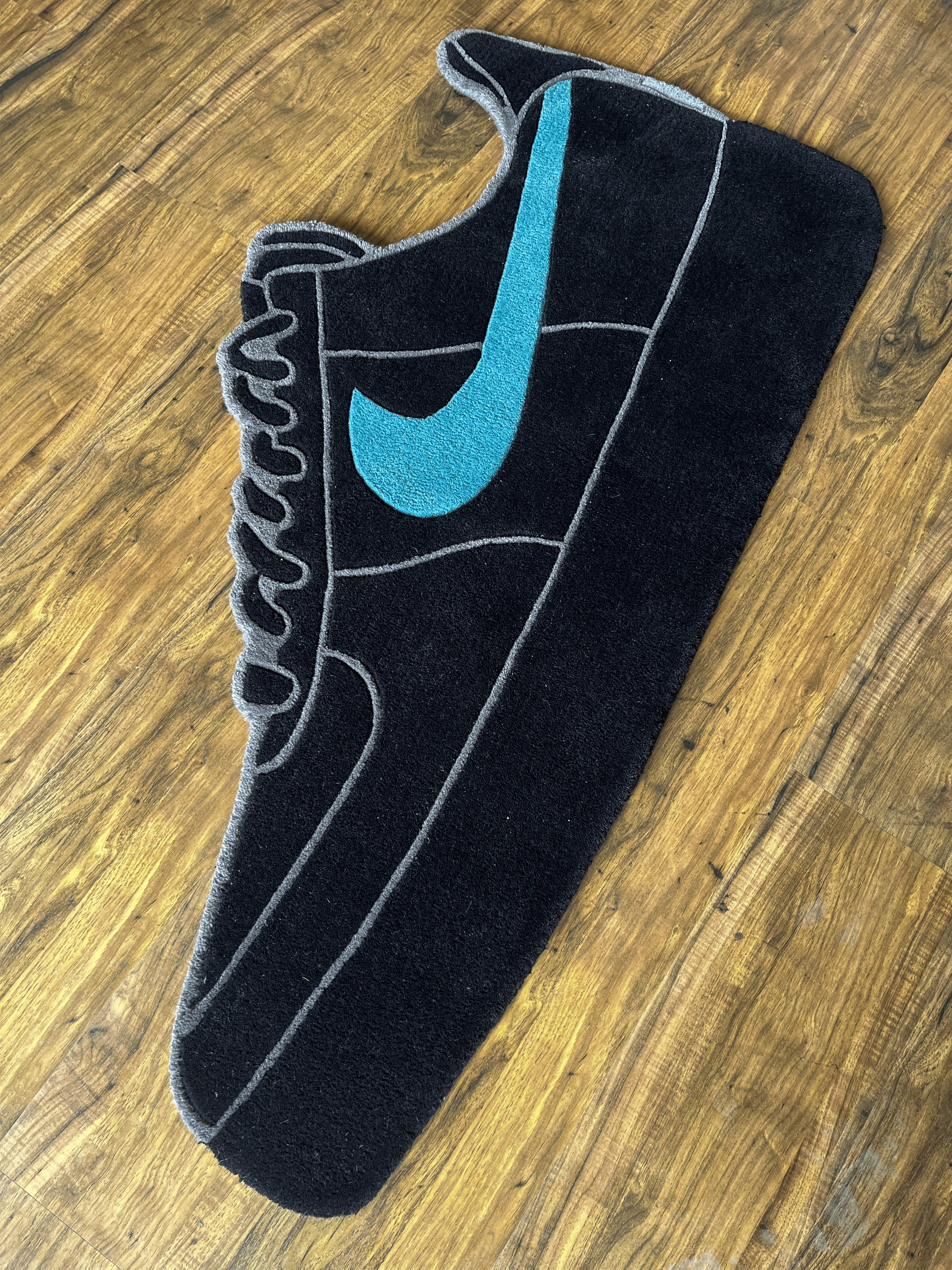 Black design Custom Shoe Custom Rug