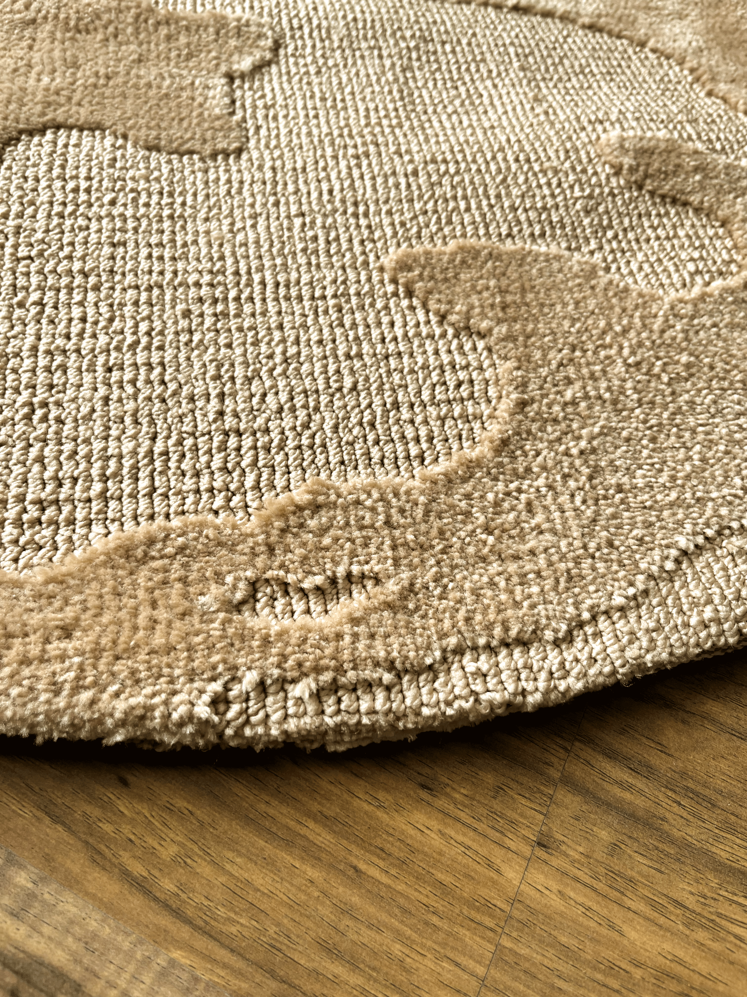 Cream Moon Machine Tufted Custom Rug