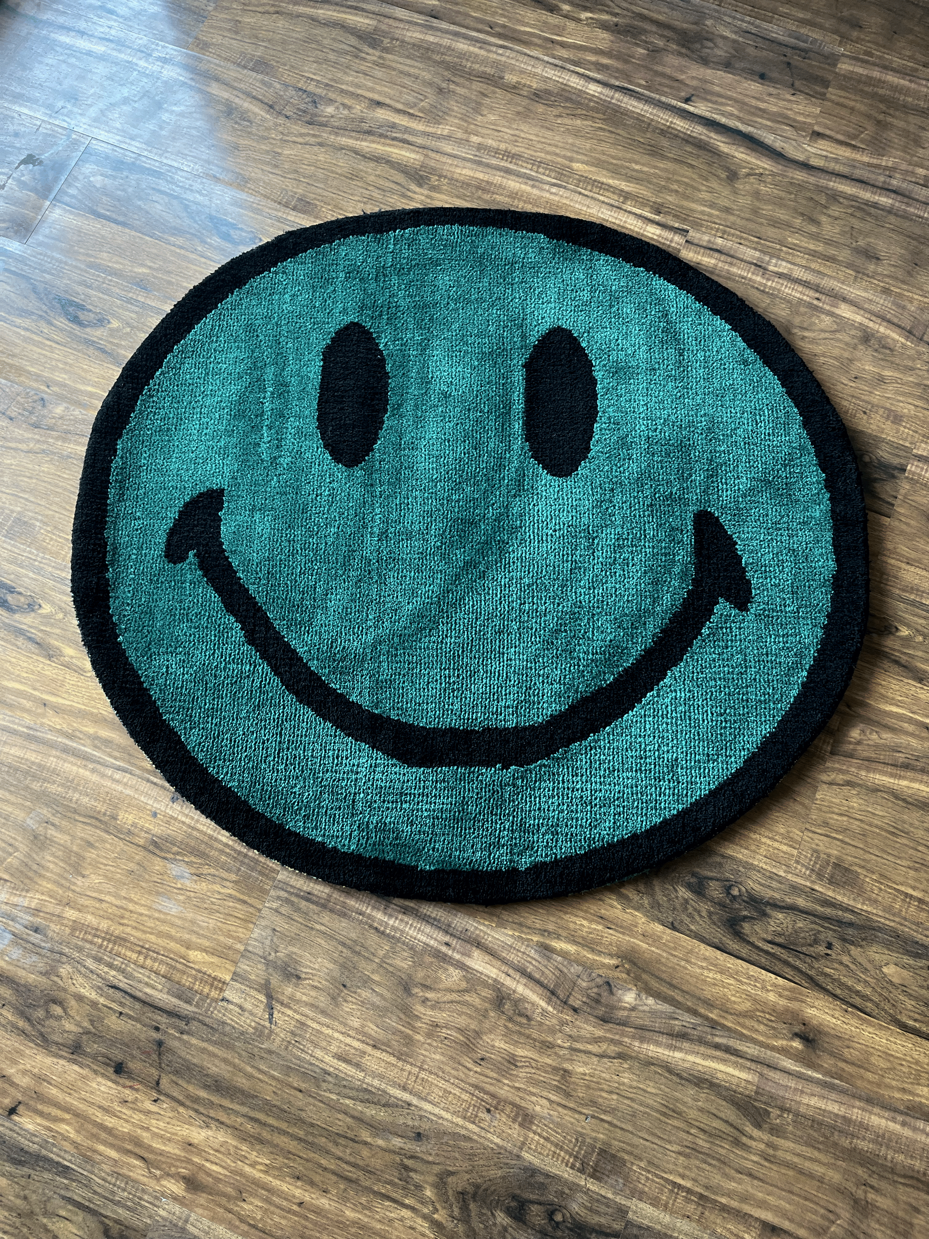 Green Smile Machine Tufted Custom Rug