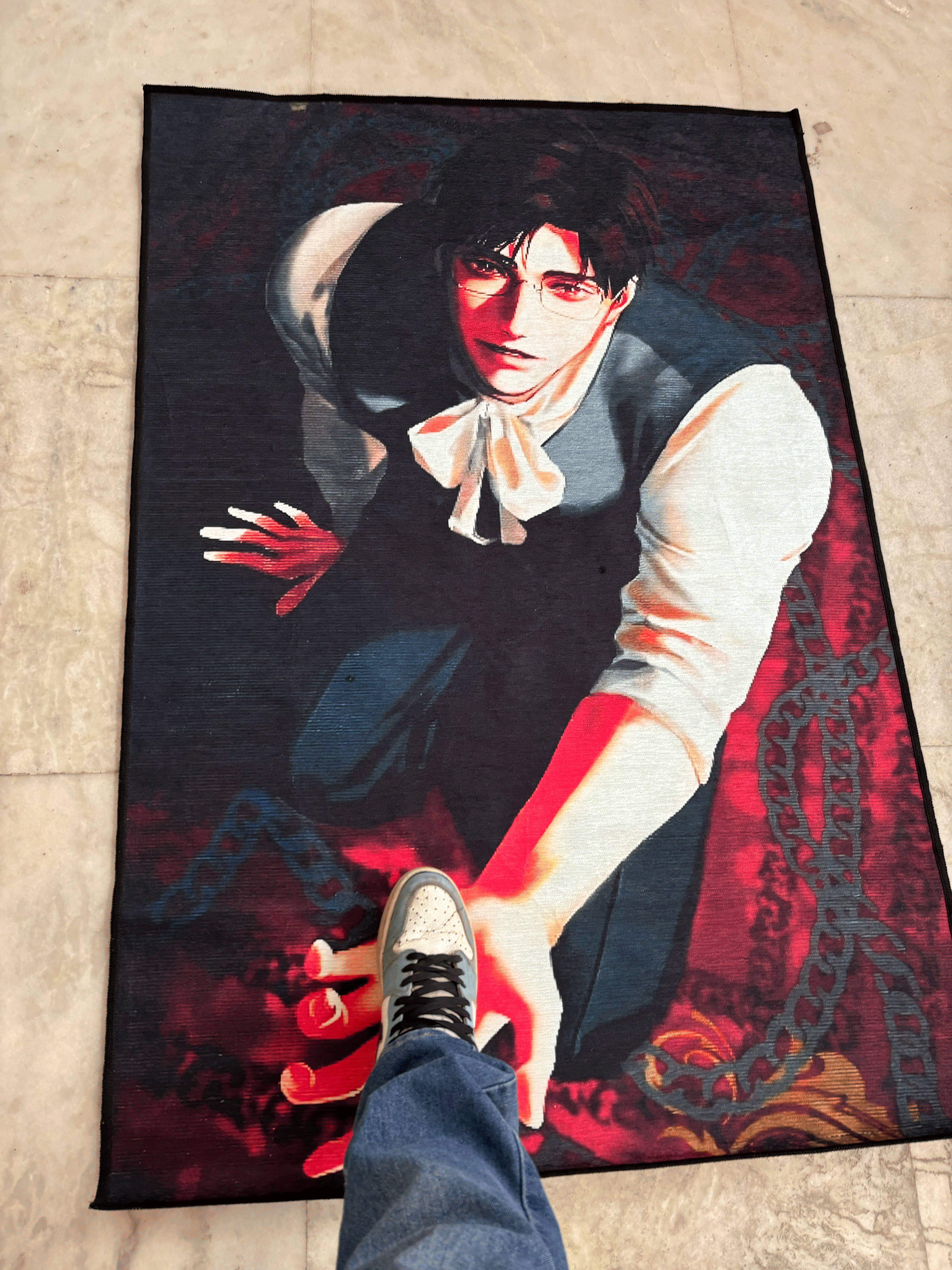 Servant sitting Washable Custom Rug