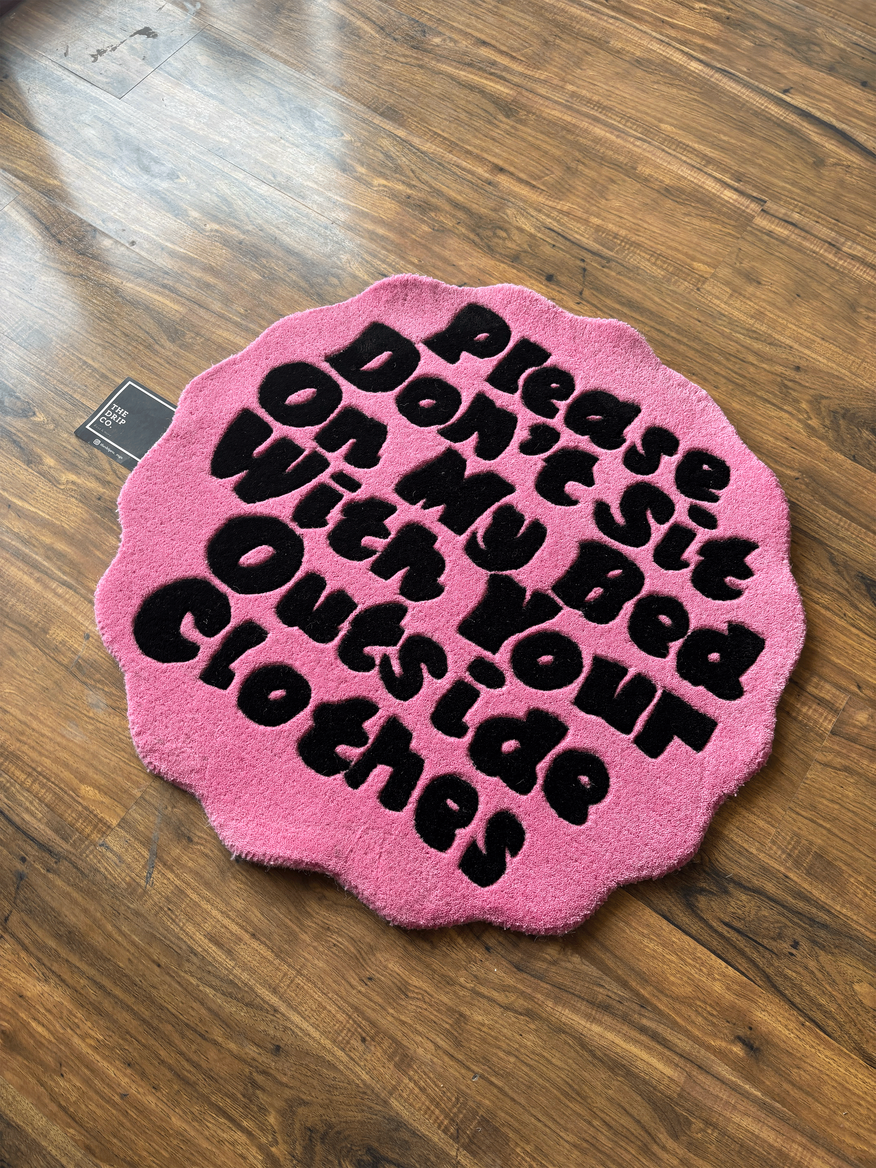 Please don't sit on my bed tufted Custom Rug