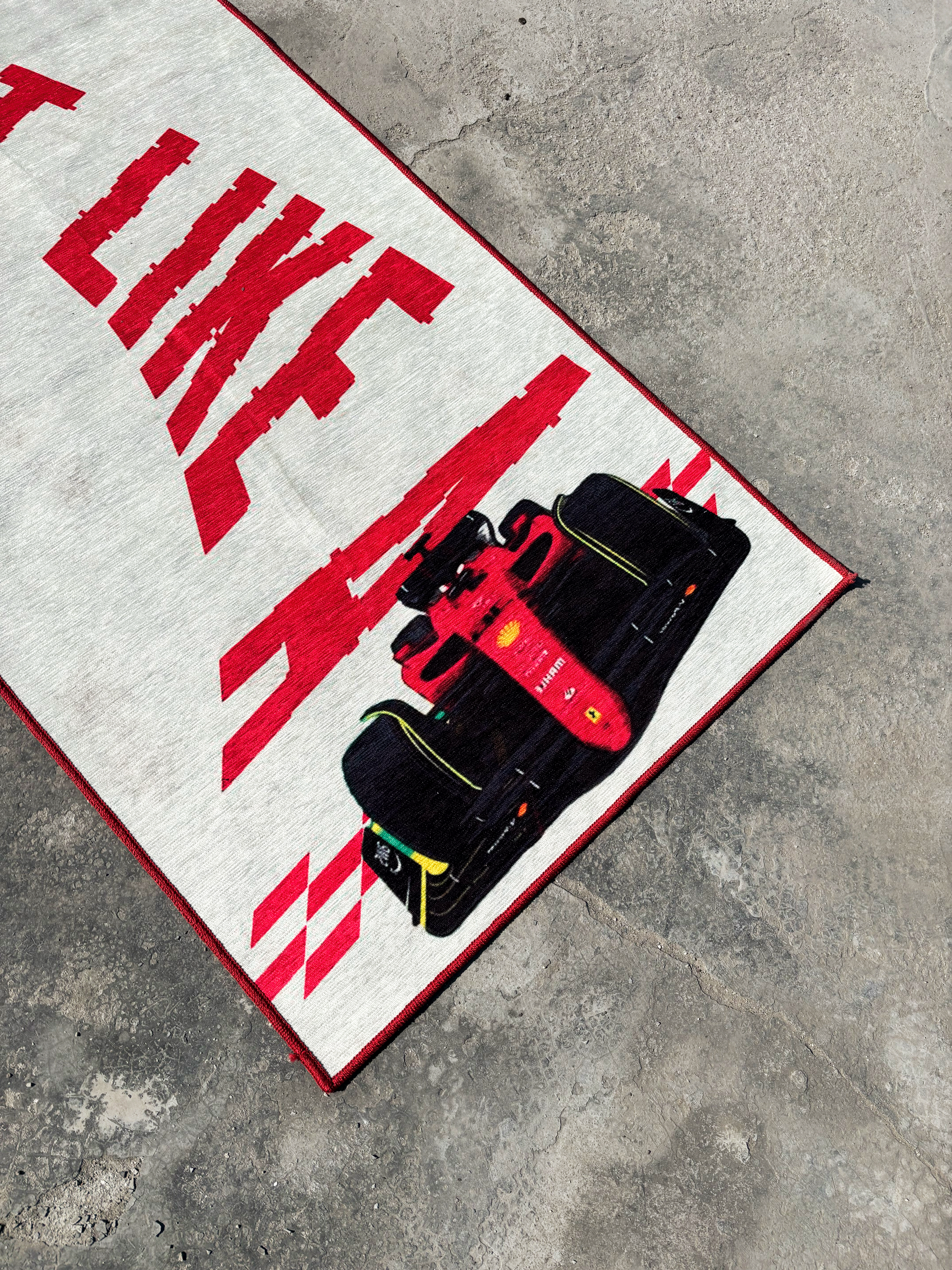 Fast as a F1 Printed washable Custom Rug