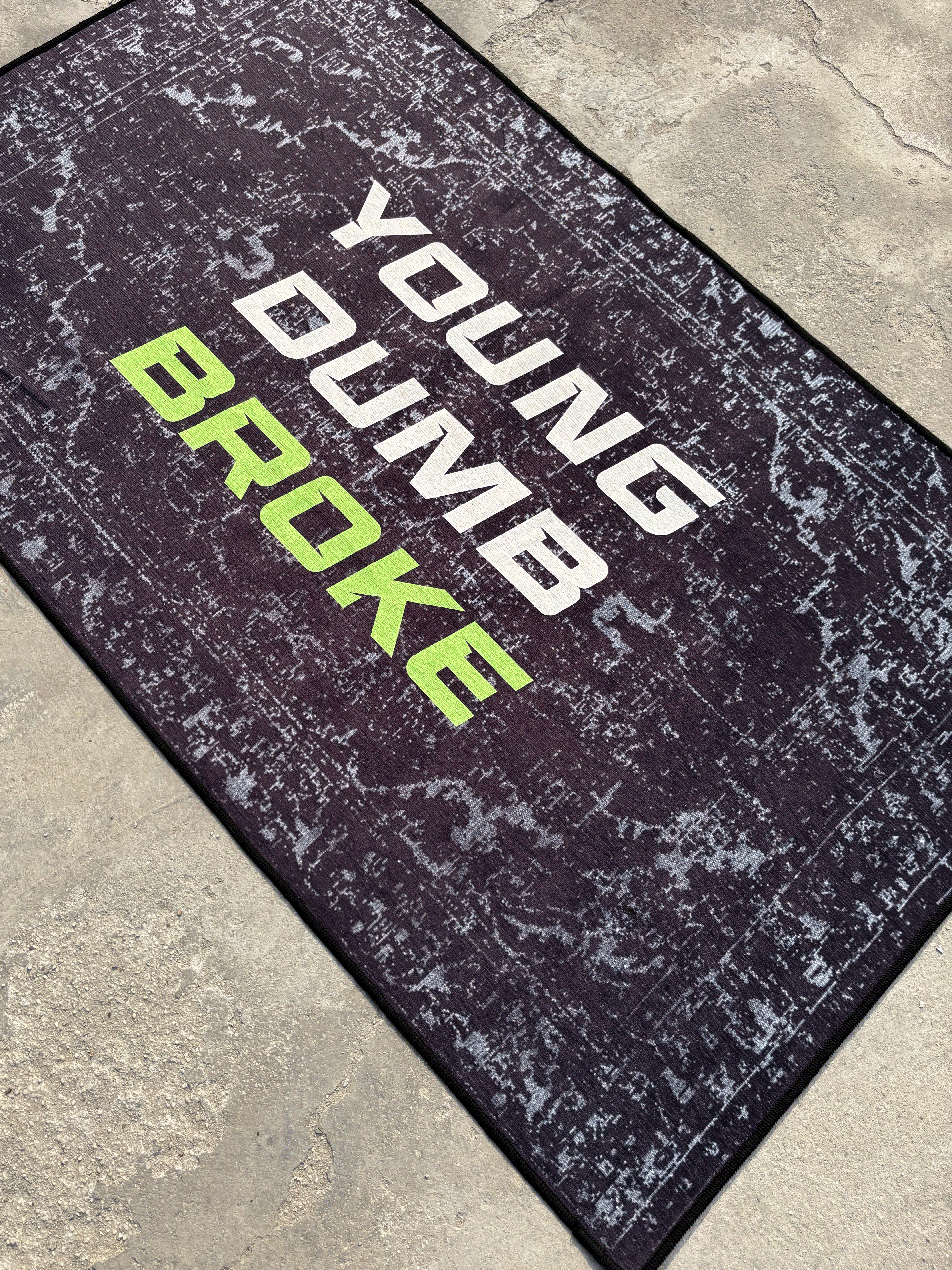 Young Dumb Broke Washable Custom Rug