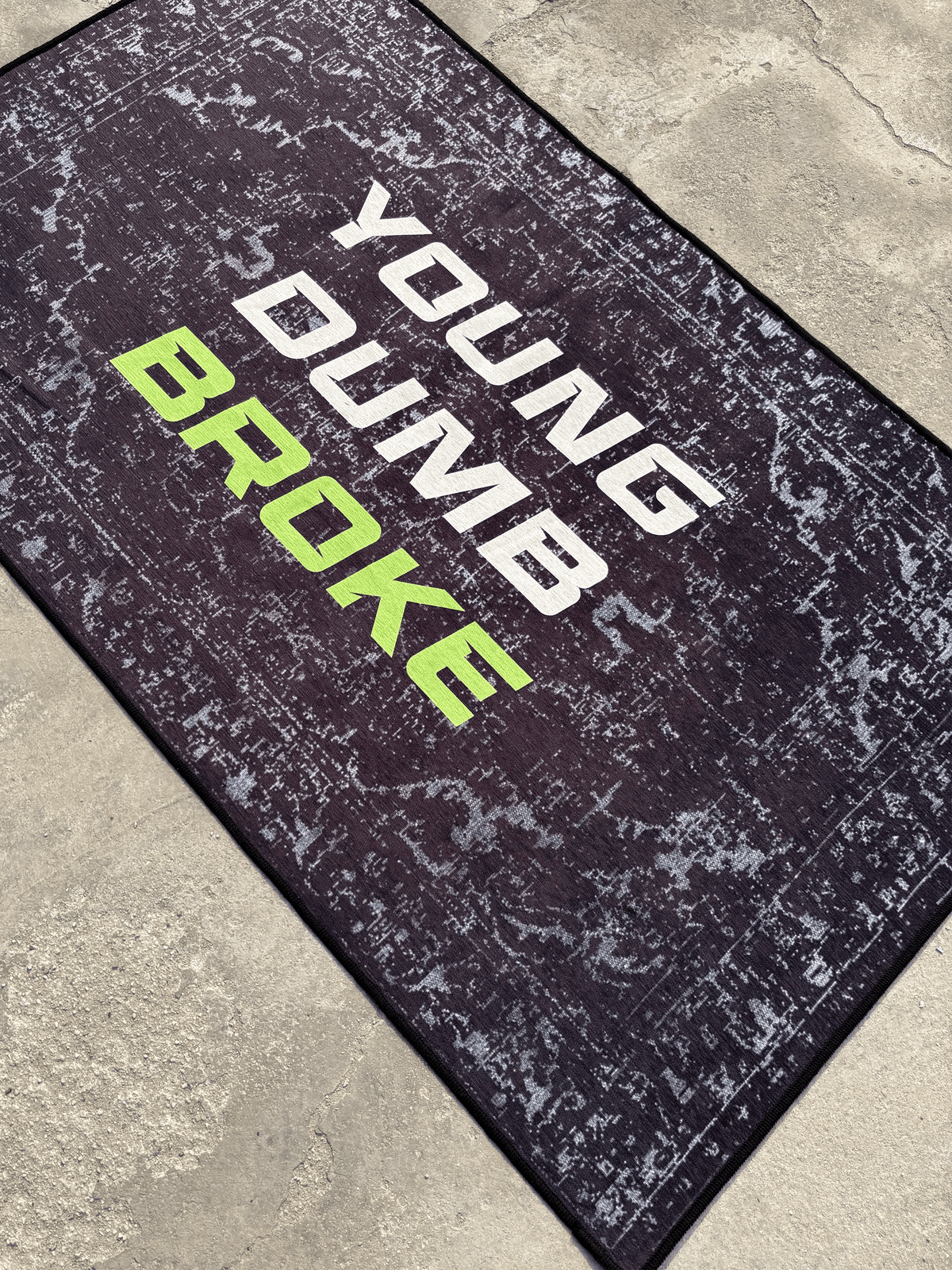 Young Dumb Broke Washable Custom Rug