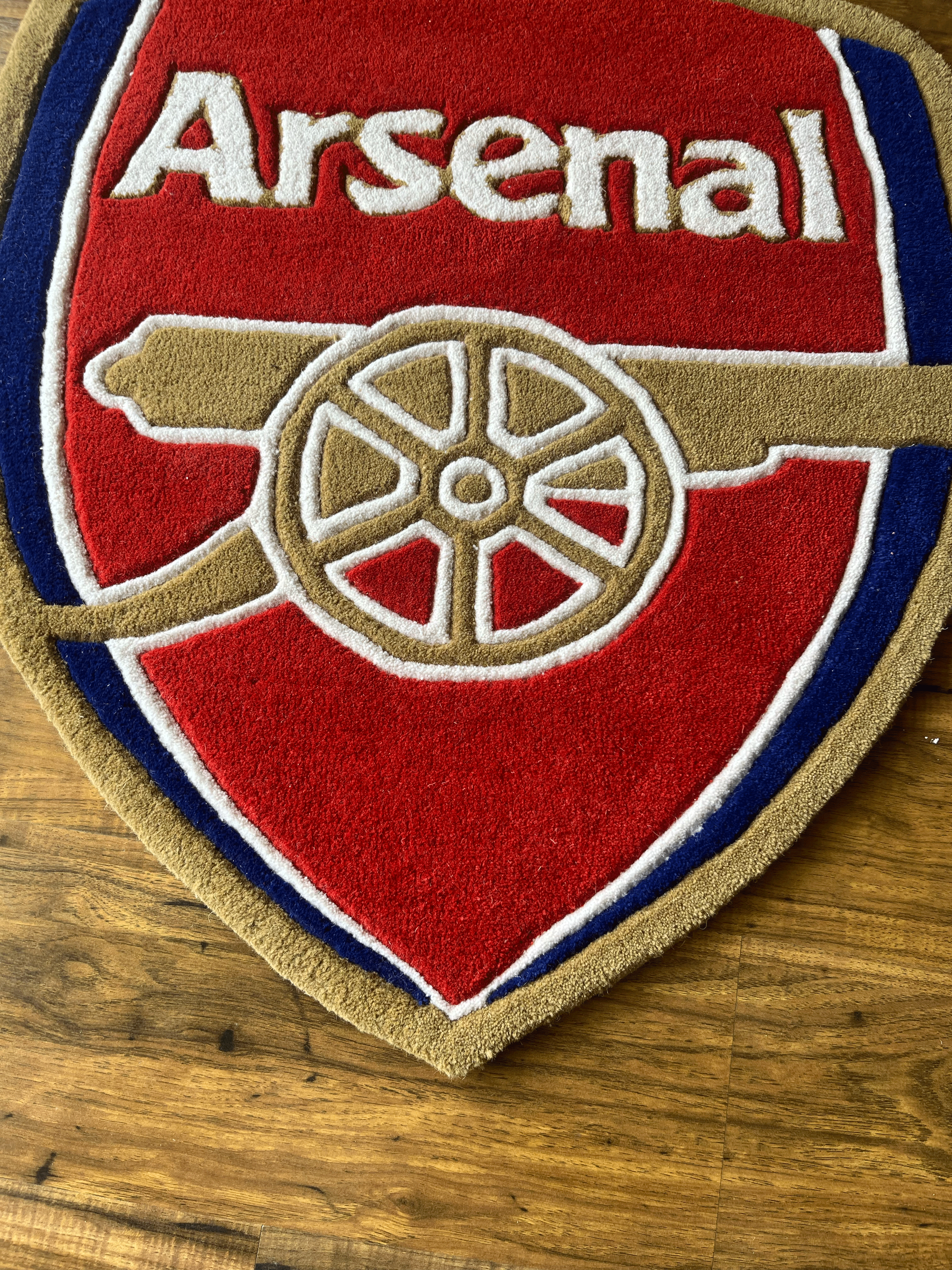 Arsenal Football Club Hand Tufted Custom Rug by The Drip Co.