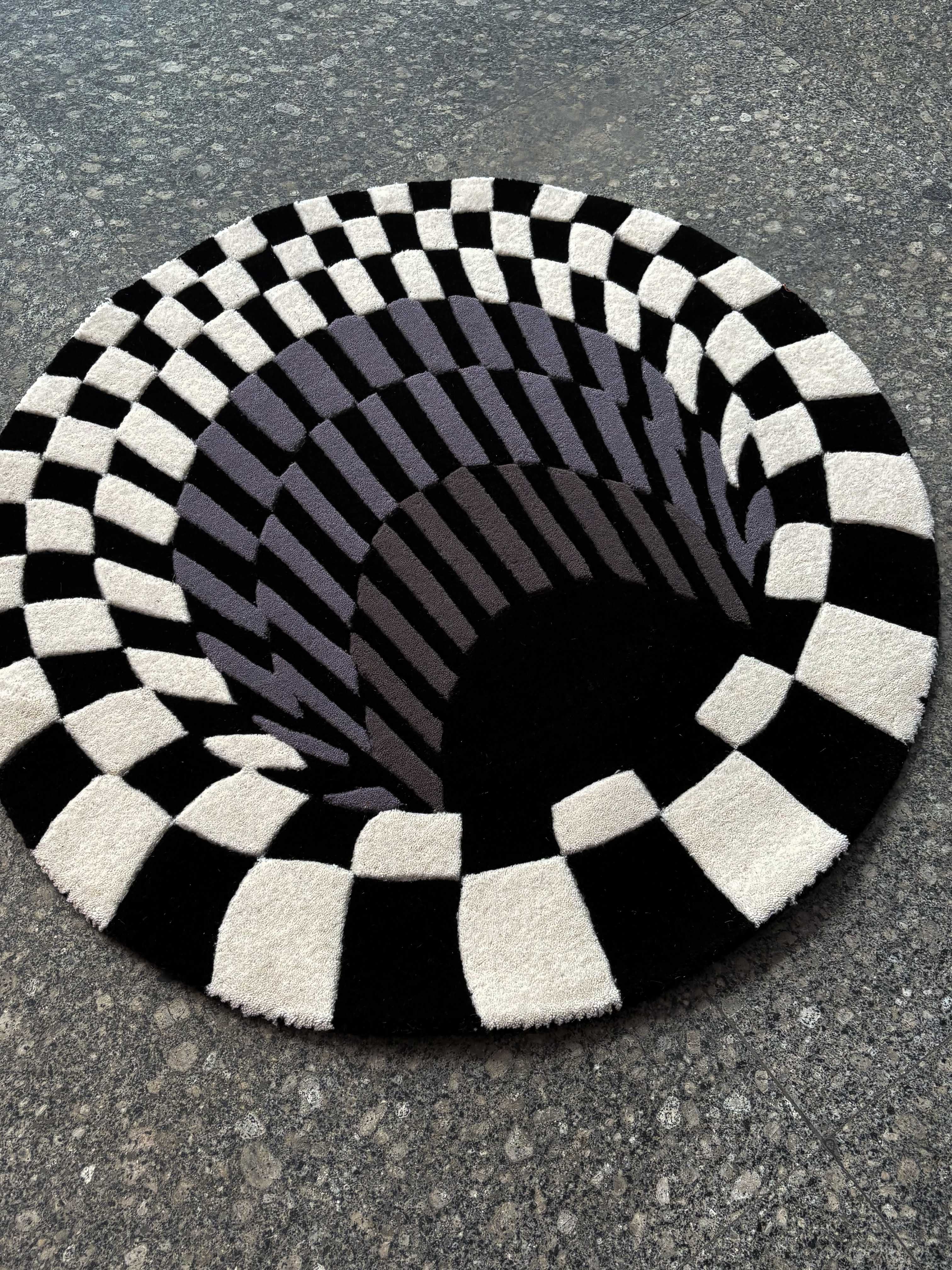 Black Hole Tufted Custom Rug