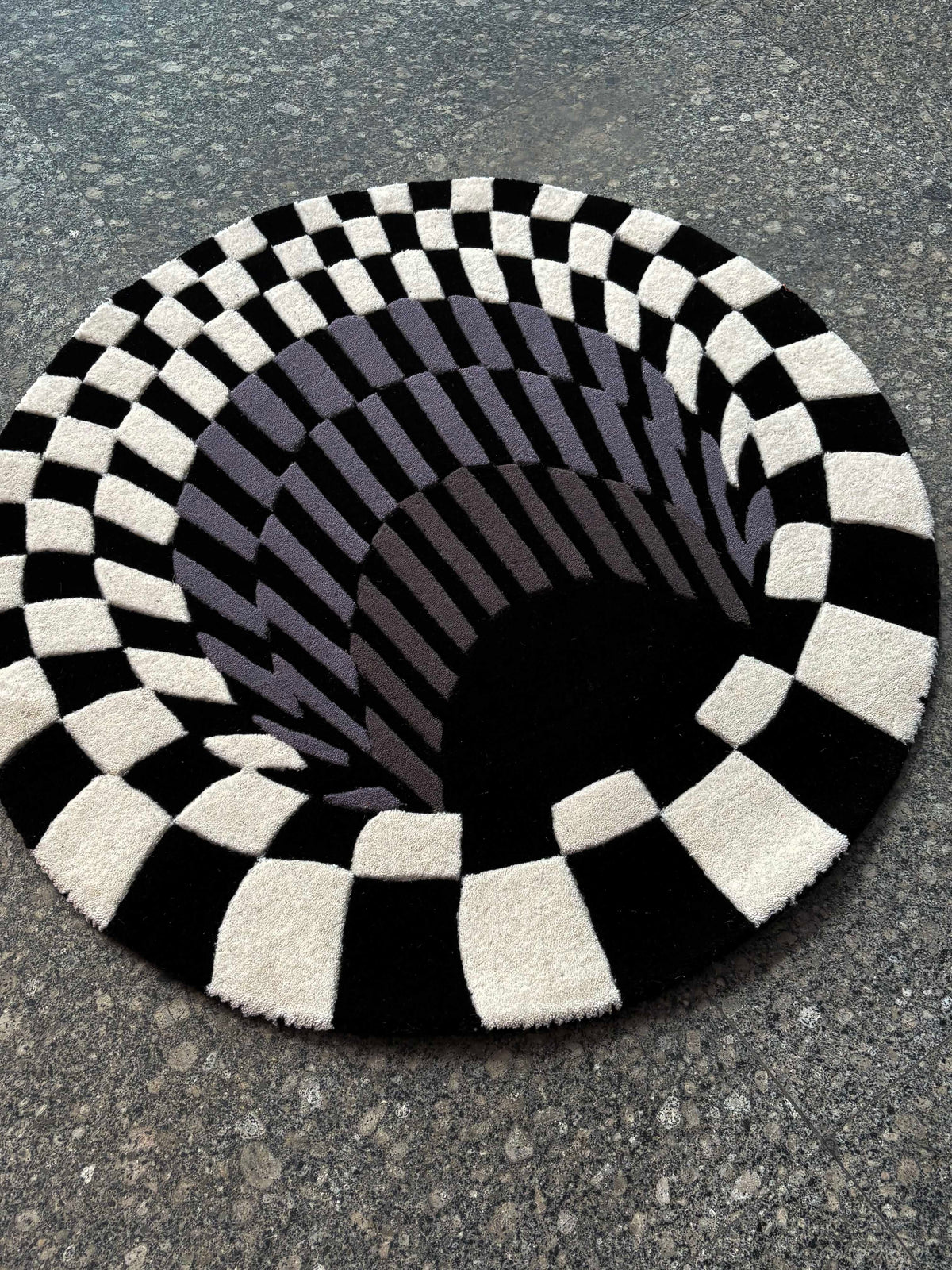 Black Hole Tufted Custom Rug