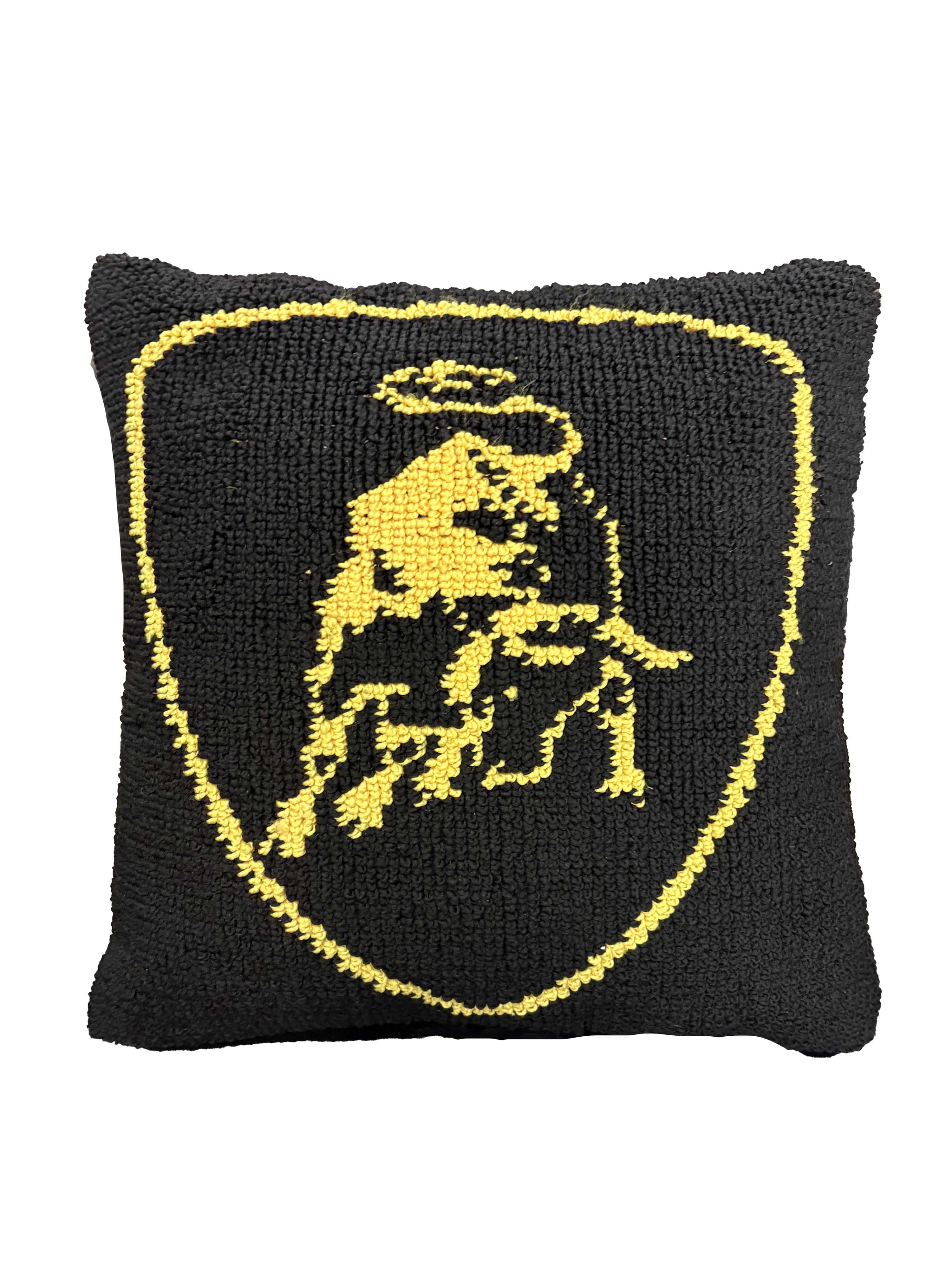 Yellow Bull cushion cover