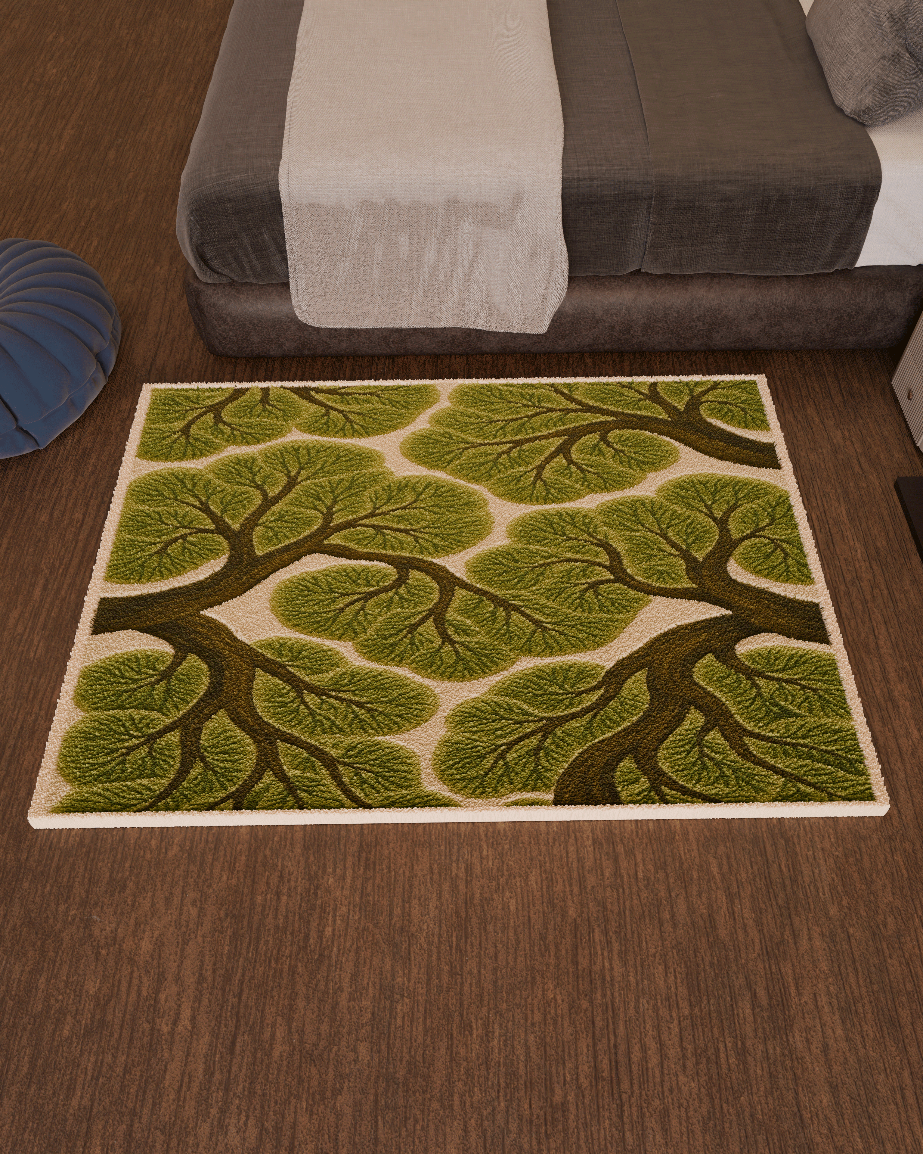 Forest trees emotion Tufted Custom Rug