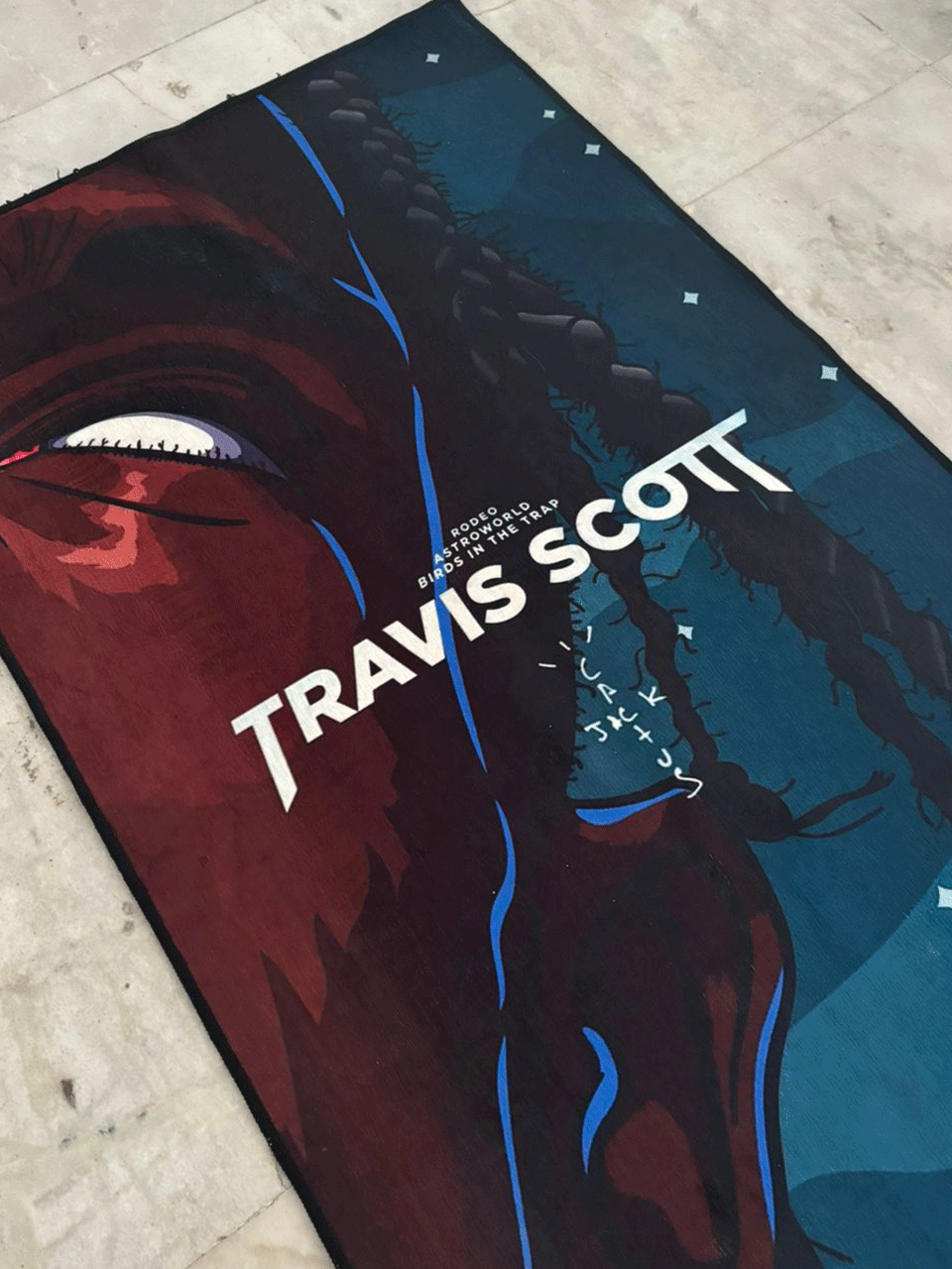 Travis Scott Printed Washable Custom Rug