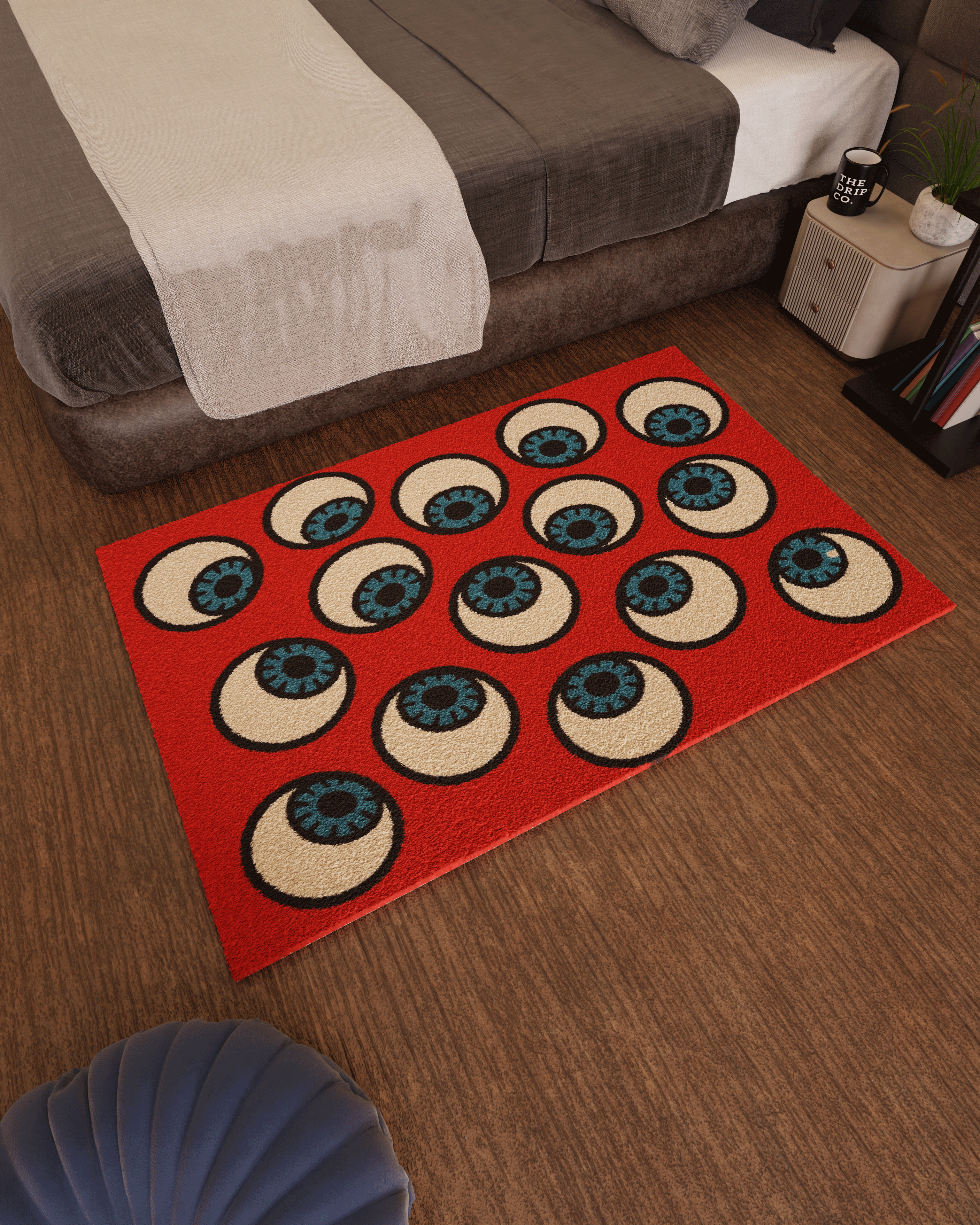 Anxiety eye emotion Tufted Custom Rug