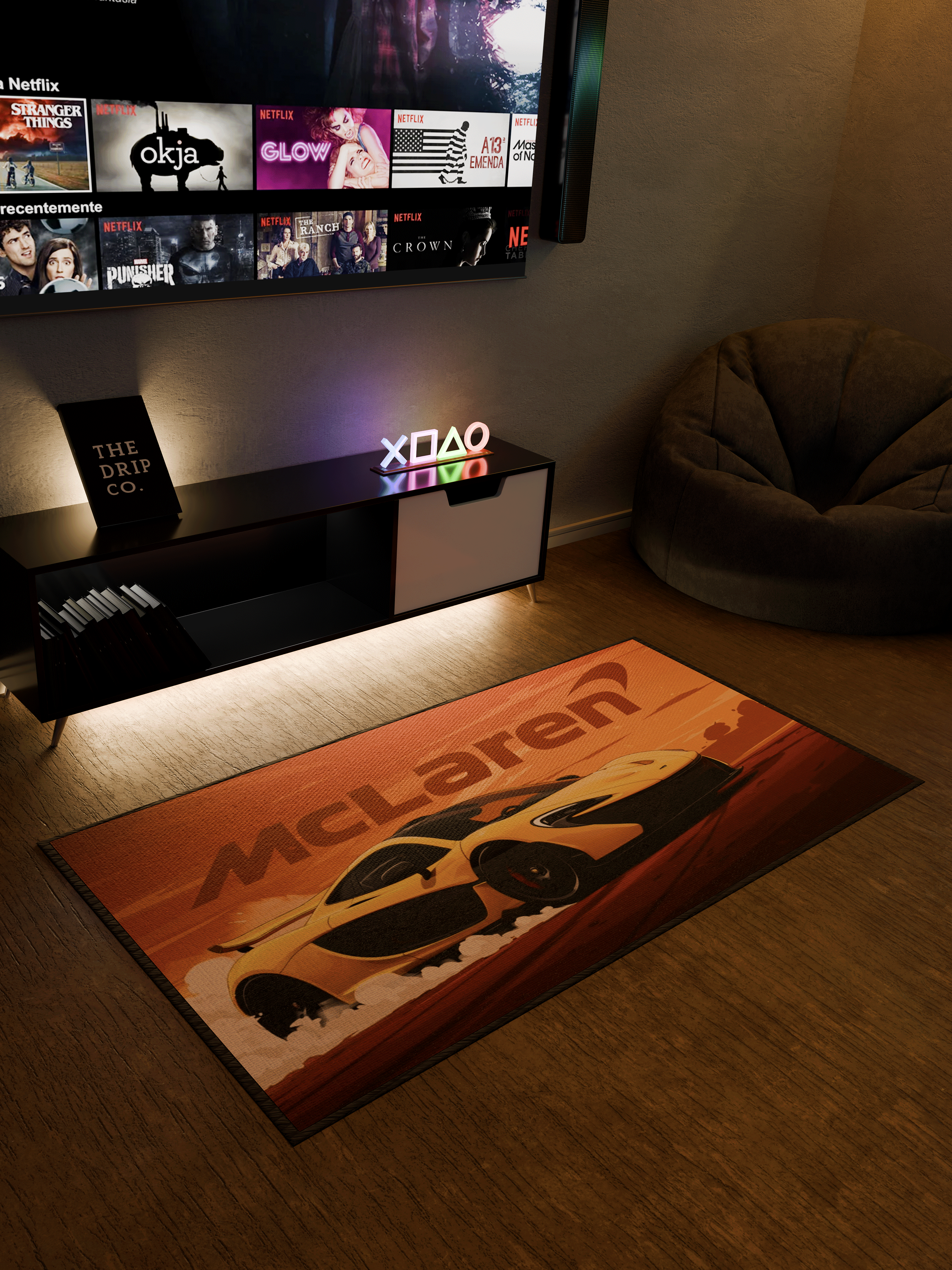 McLaren inspired Washable Custom Rug