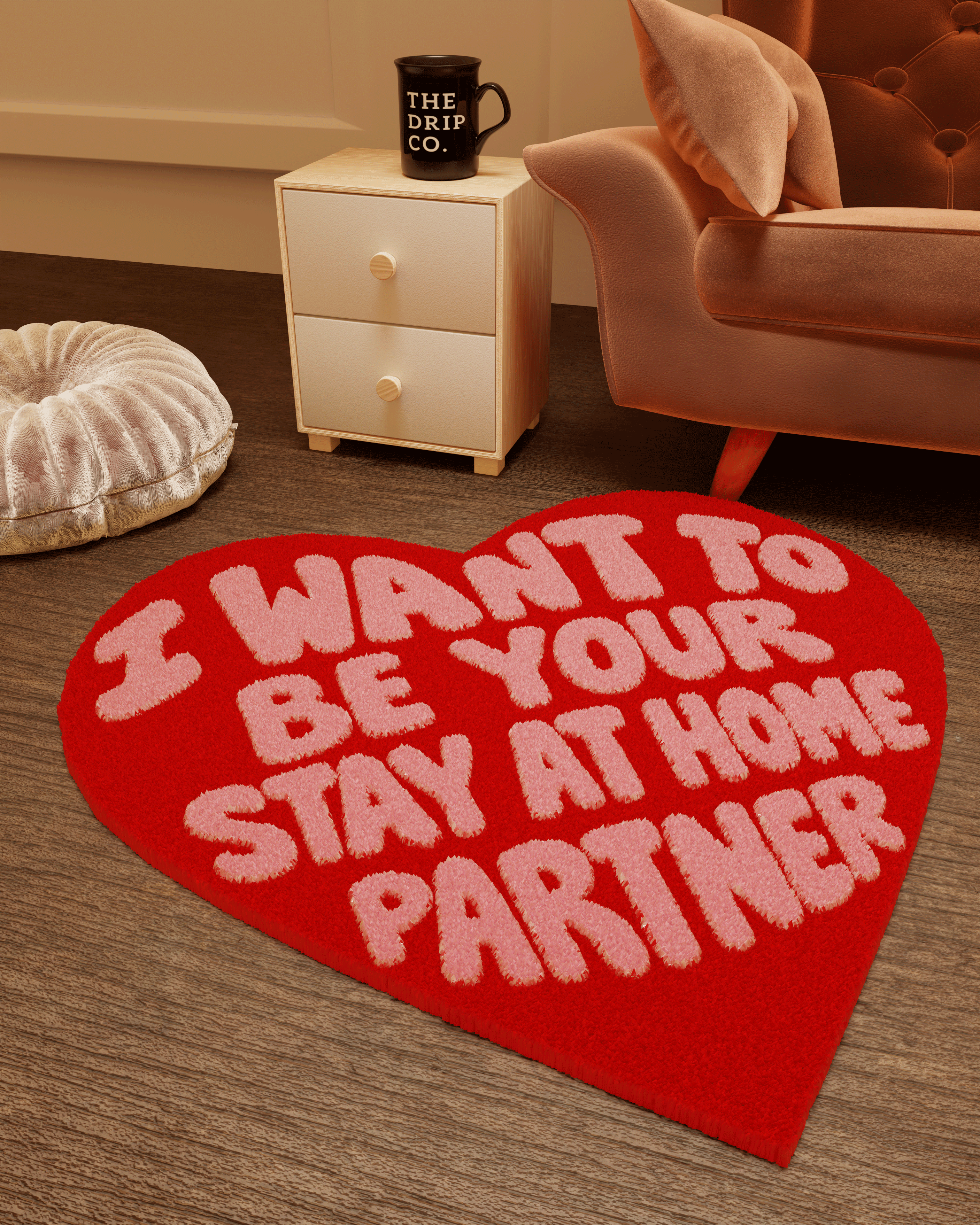 Heart emotion Tufted Custom Rug