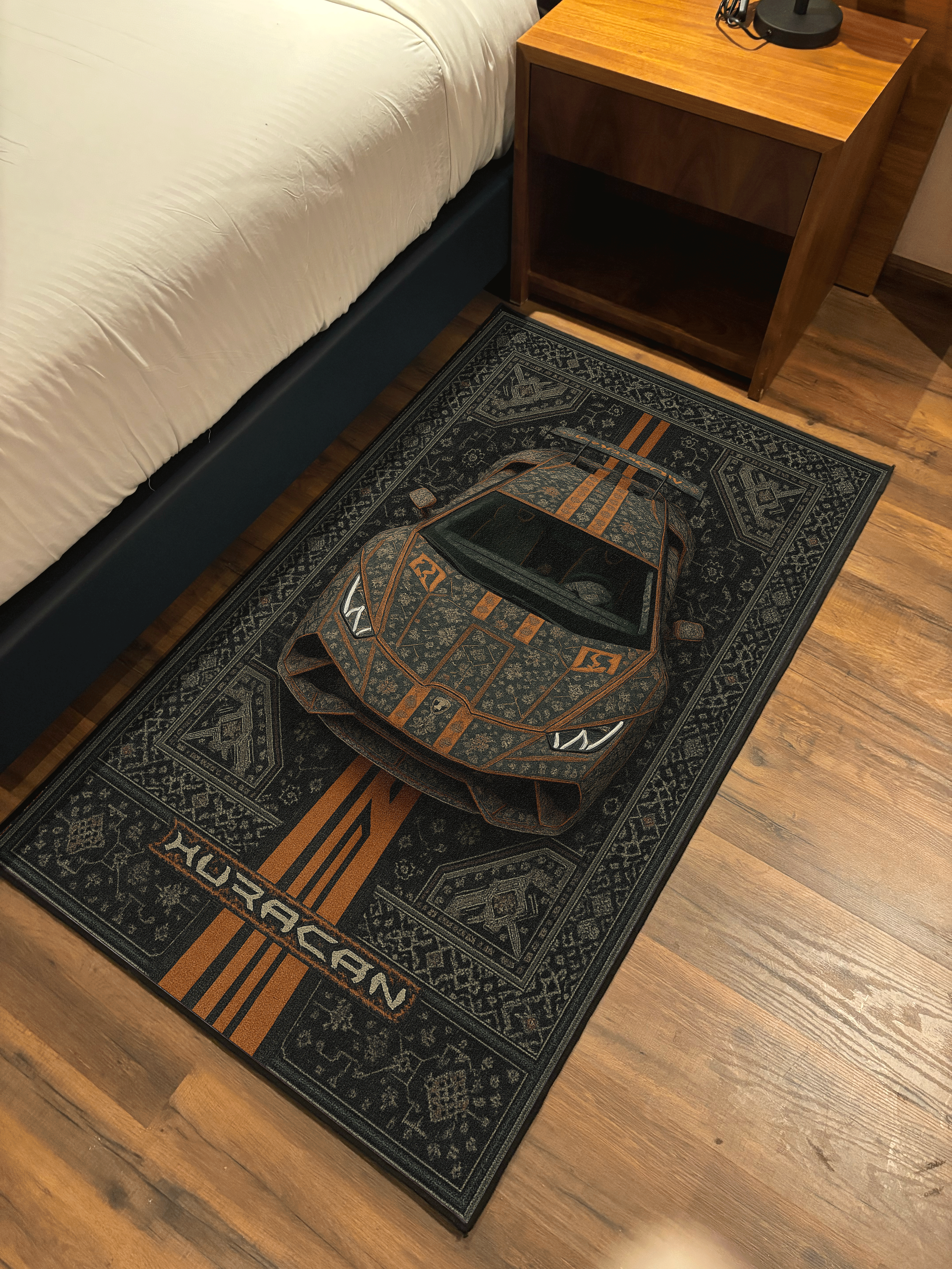 Lambo Sports car traditional design Washable Custom Rug