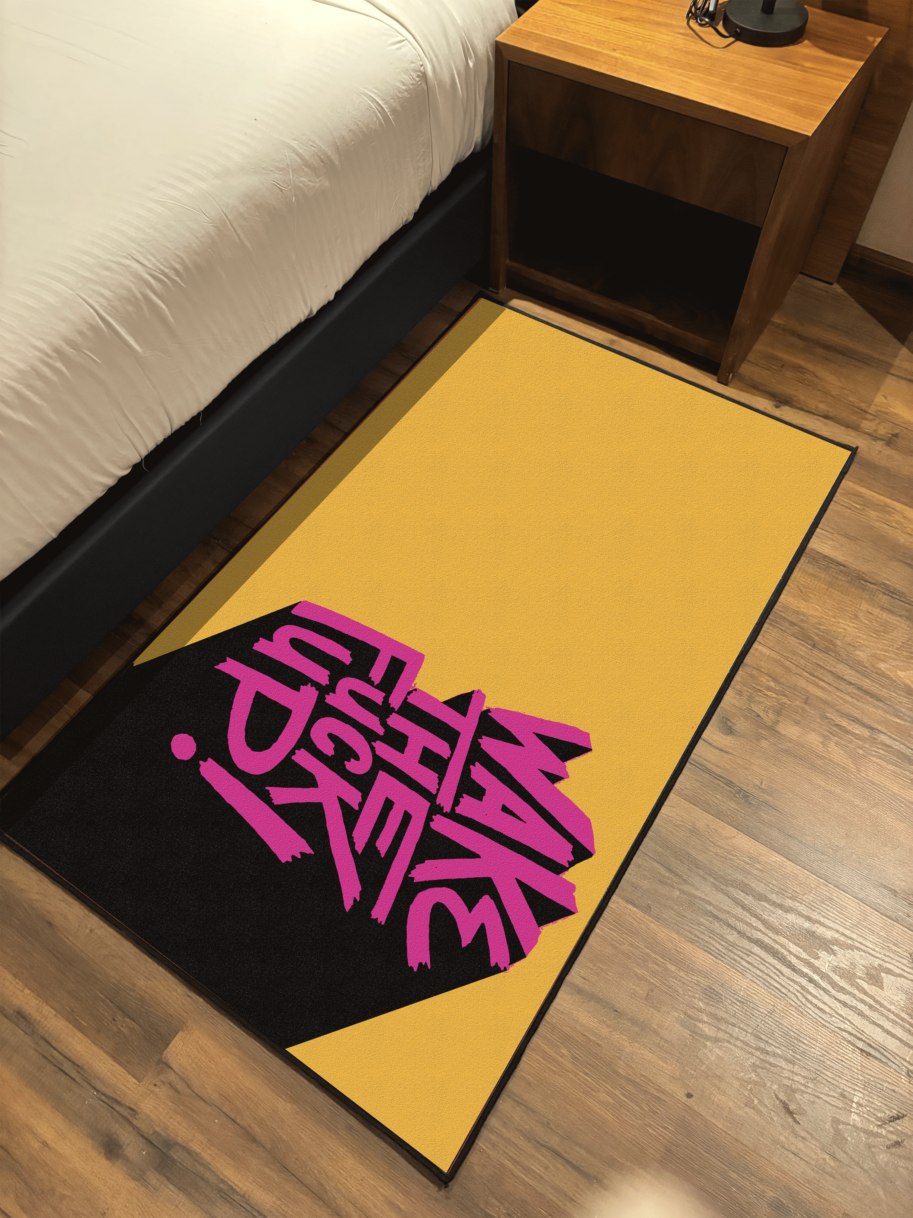 Wake up Washable Custom Rug