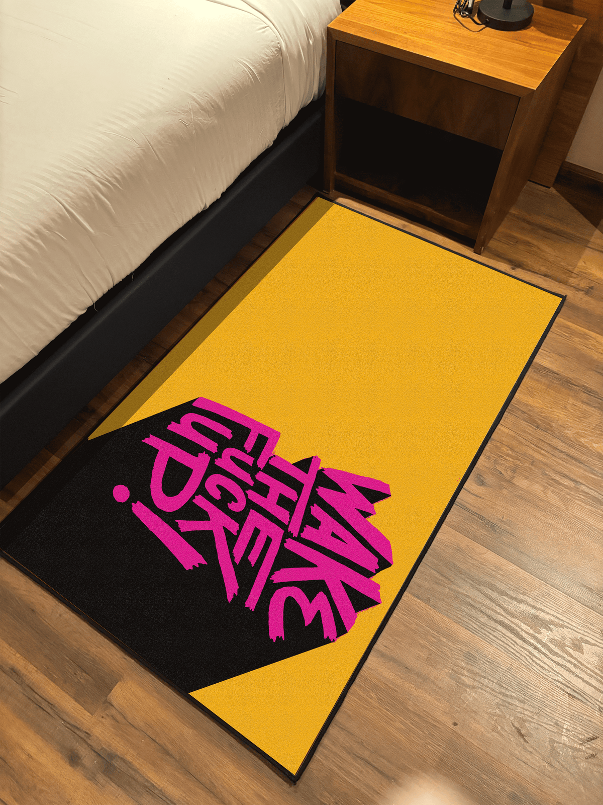 Wake up Washable Custom Rug