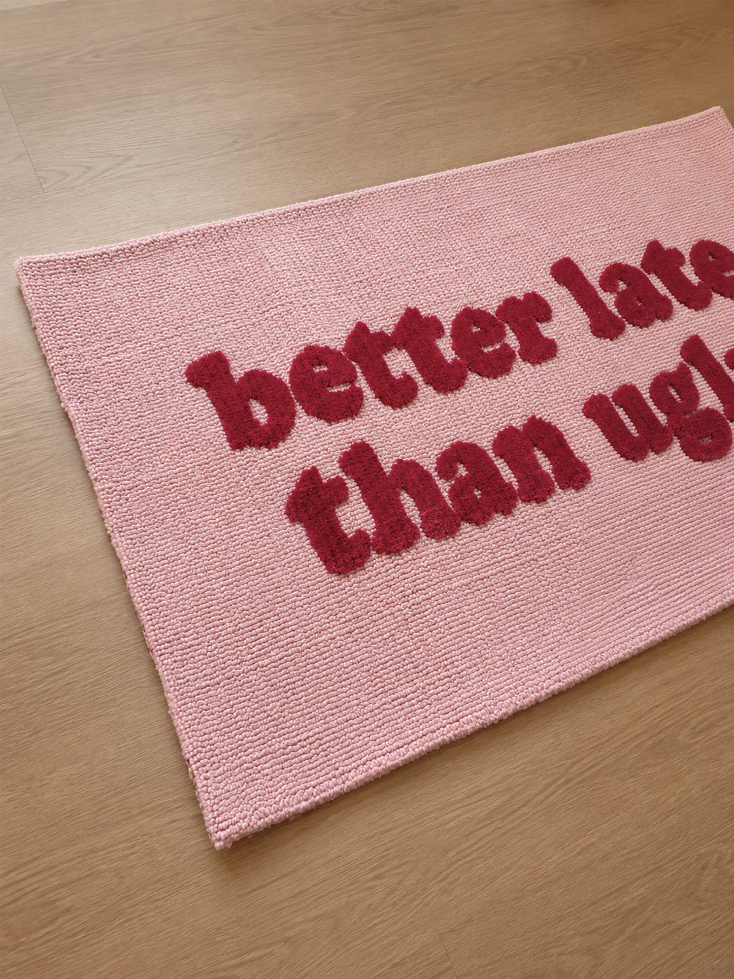 Better late than ugly machine made rug