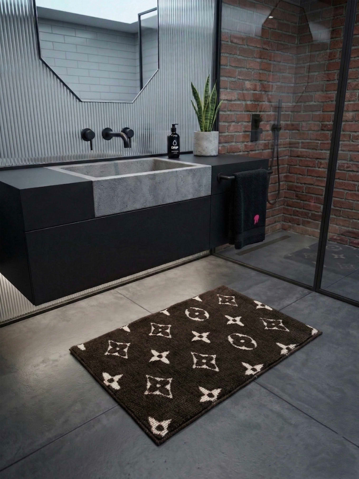 Sup Brown Bath Custom Mat