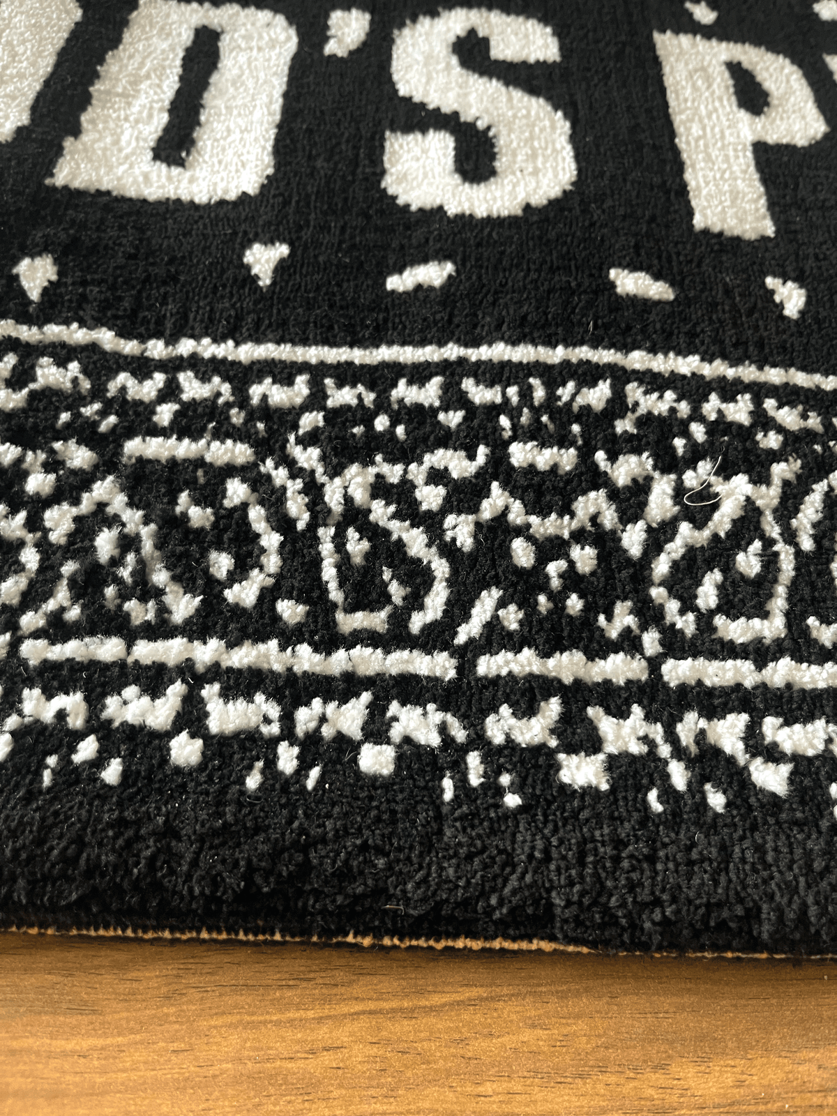 Gods Plan White Machine Tufted Custom Rug